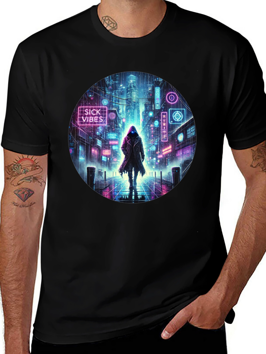 Cyberpunk Neon Streetwear T-Shirt