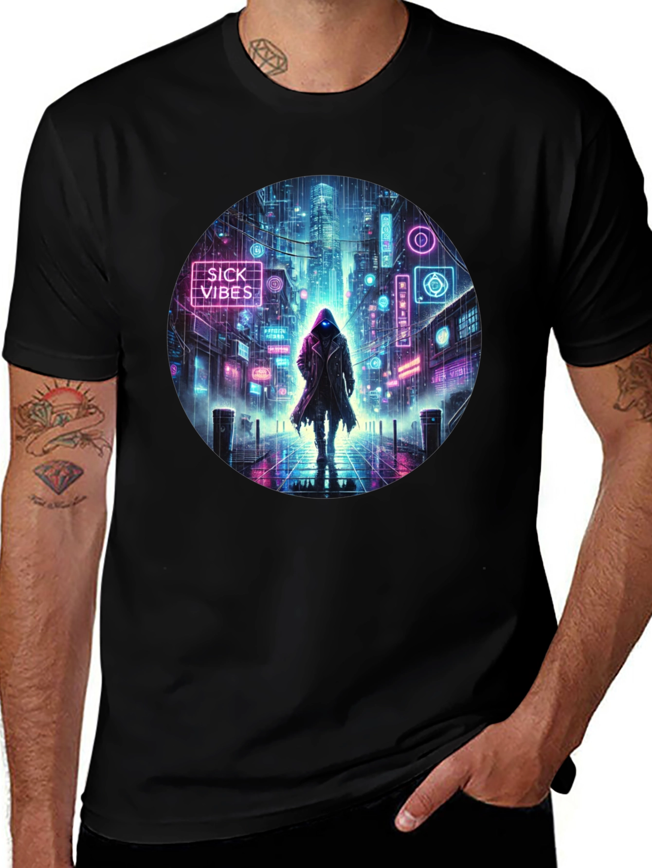 Cyberpunk Neon Streetwear T-Shirt