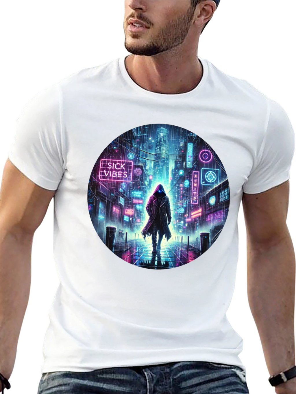 Cyberpunk Neon Streetwear T-Shirt