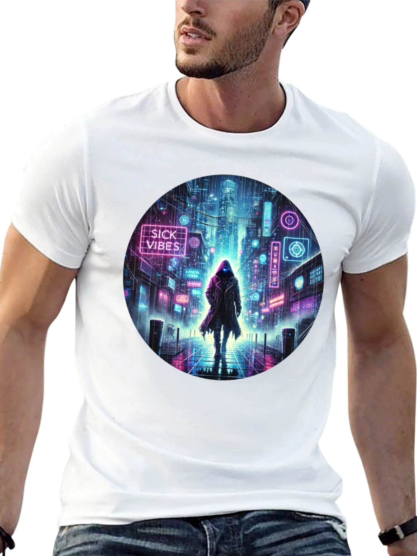 Cyberpunk Neon Streetwear T-Shirt