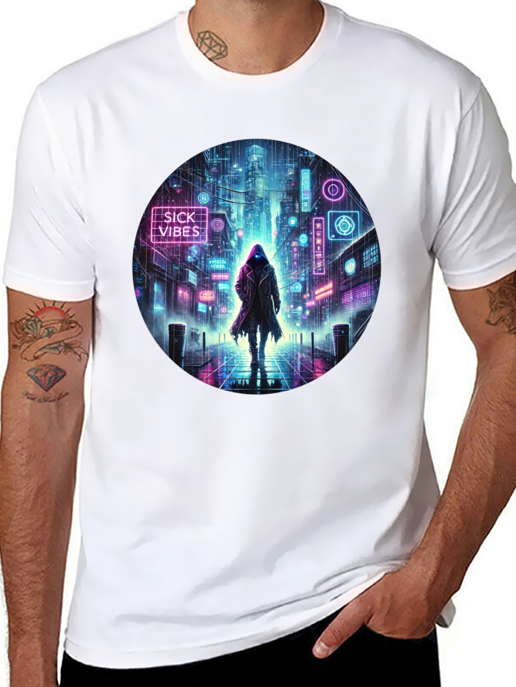 Cyberpunk Neon Streetwear T-Shirt