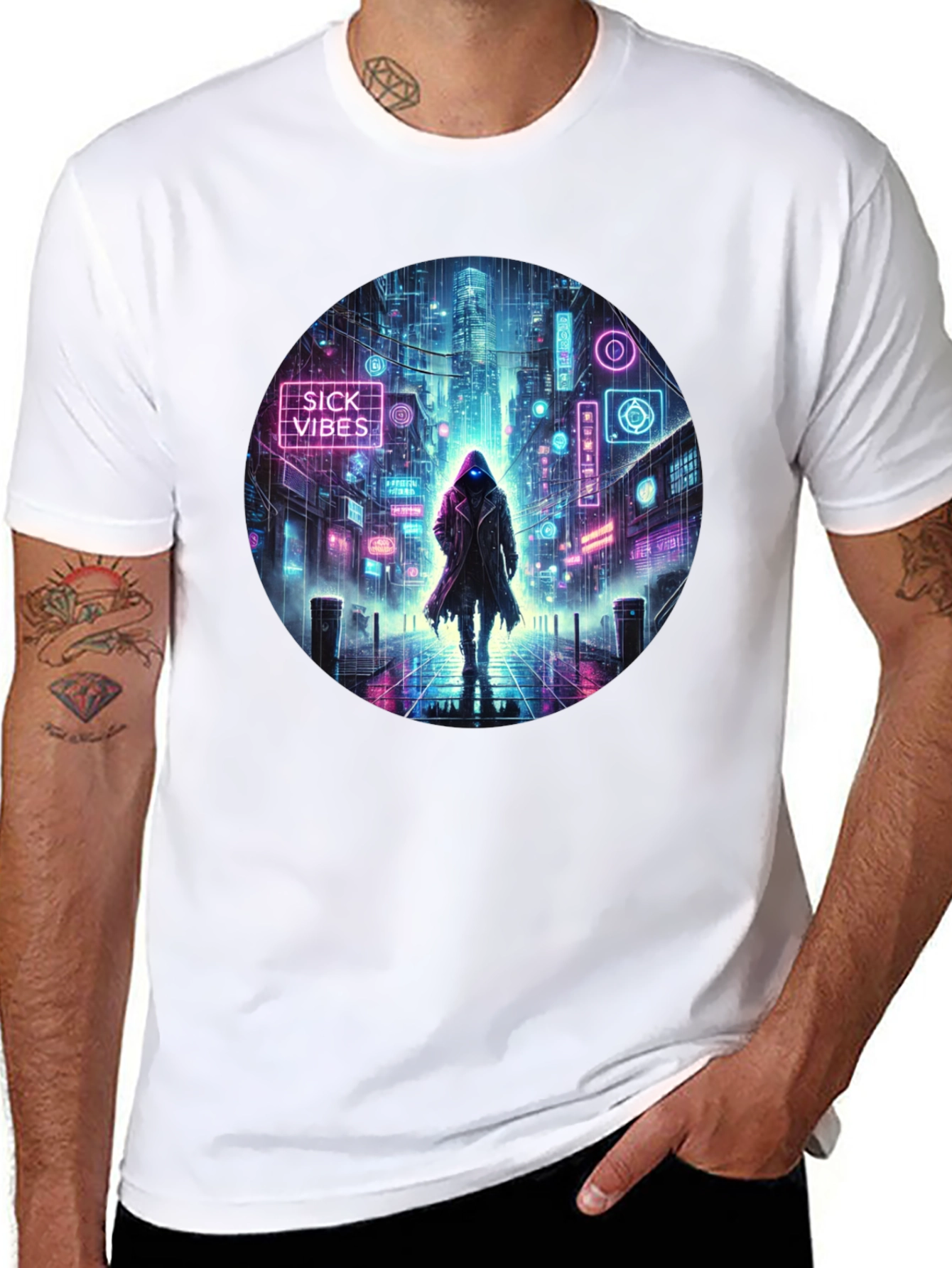 Cyberpunk Neon Streetwear T-Shirt