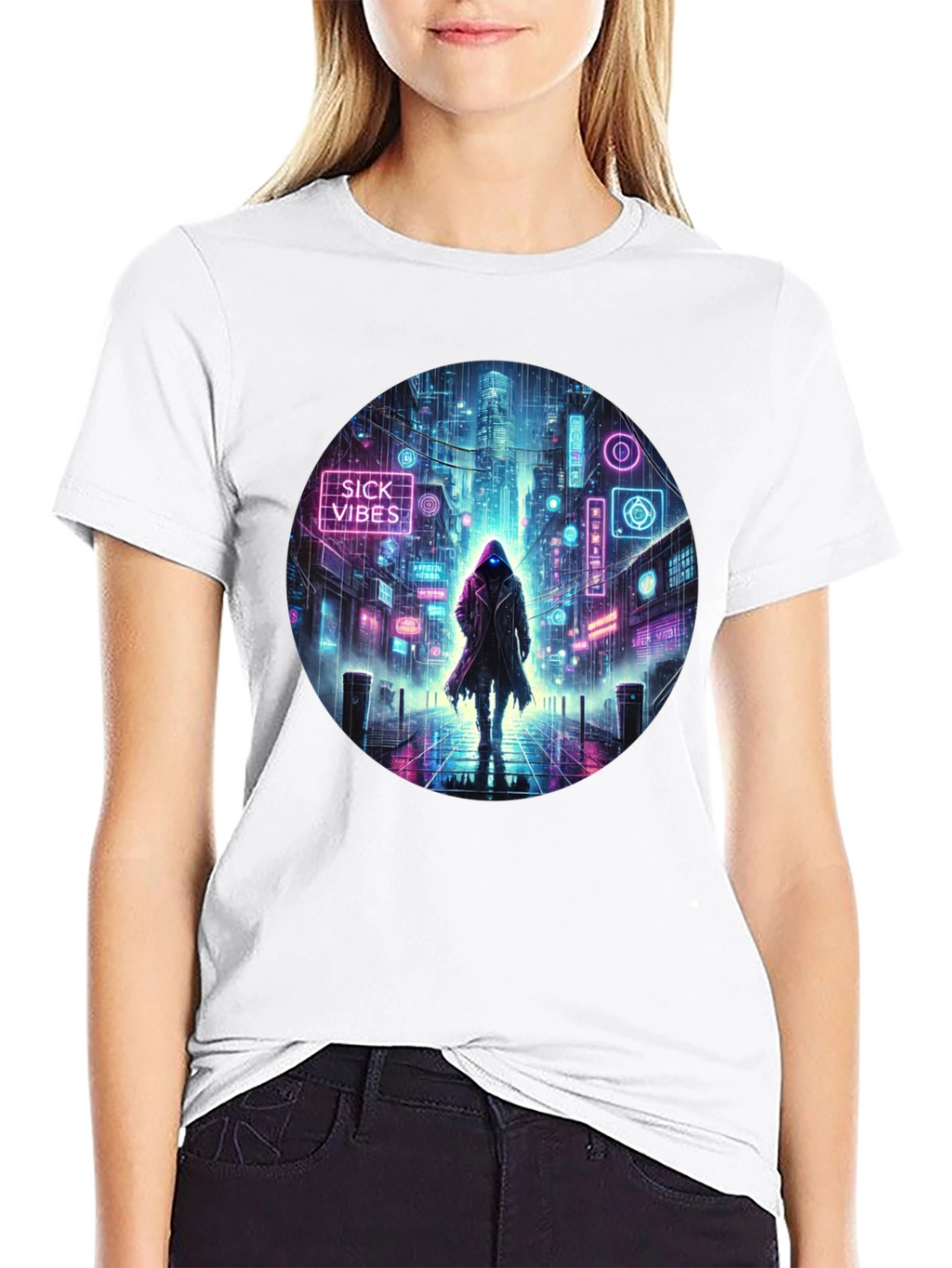 Cyberpunk Neon Streetwear T-Shirt