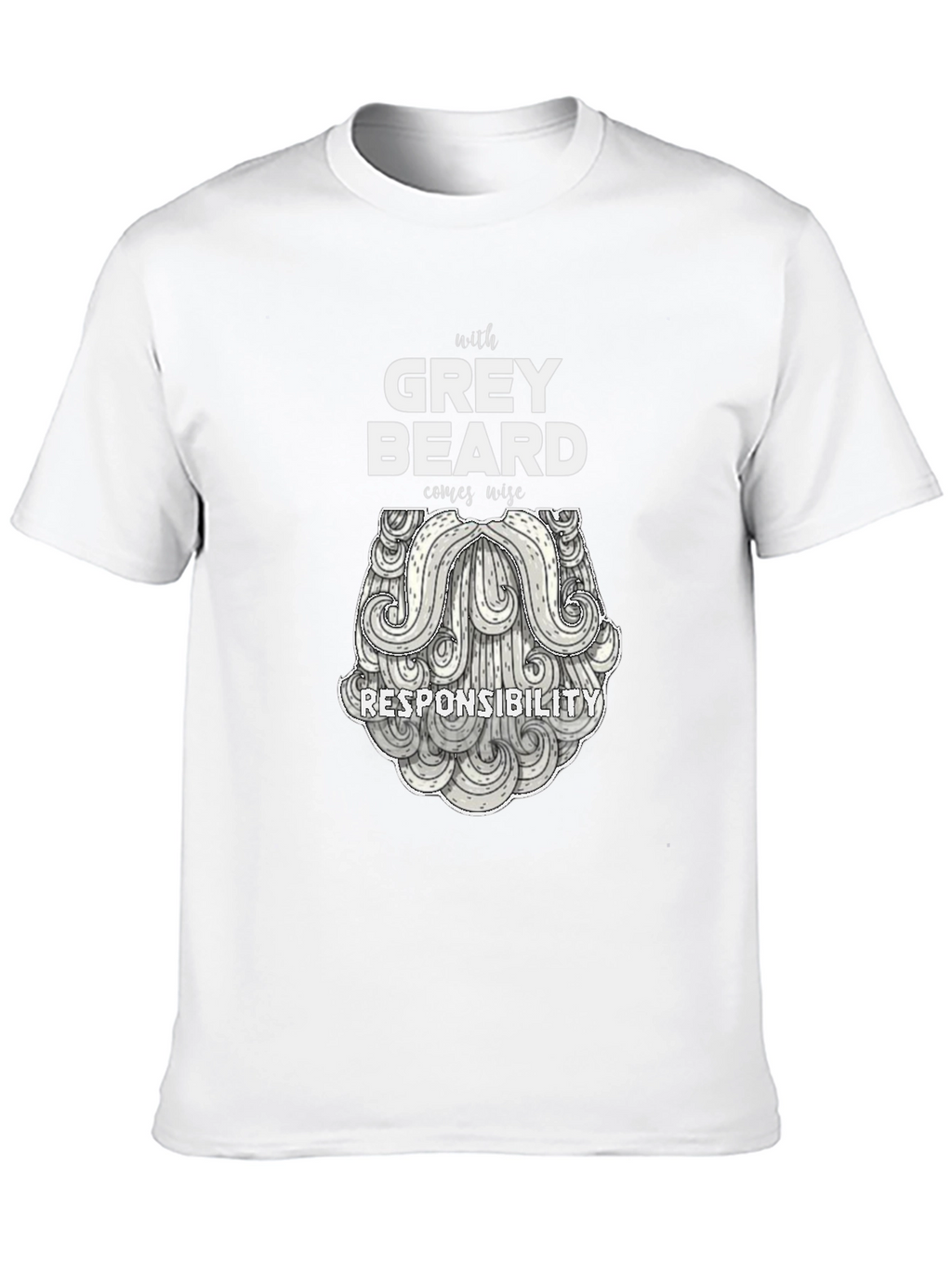 Grey Beard Wisdom T-Shirt - Black