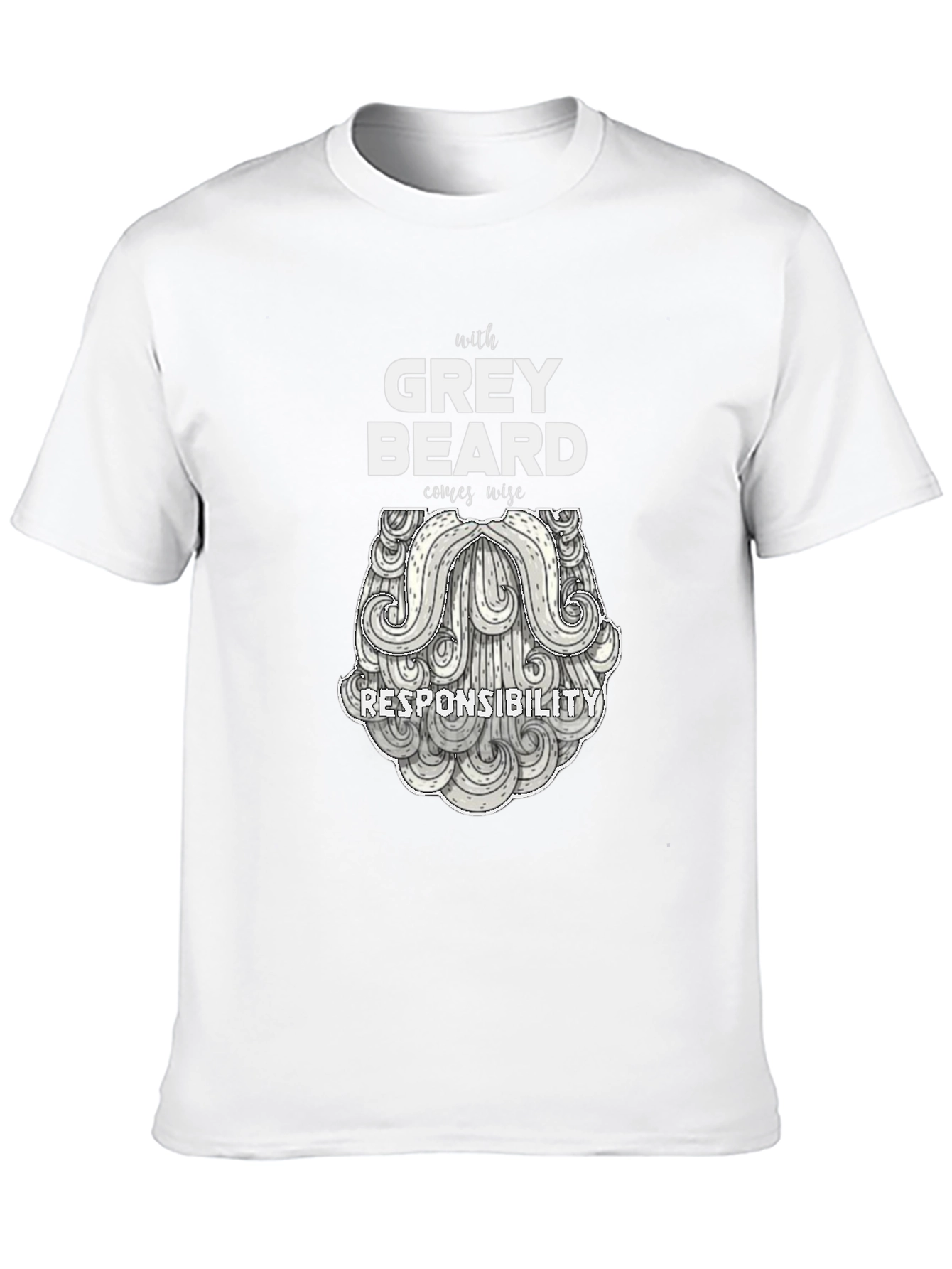 Grey Beard Wisdom T-Shirt - Black