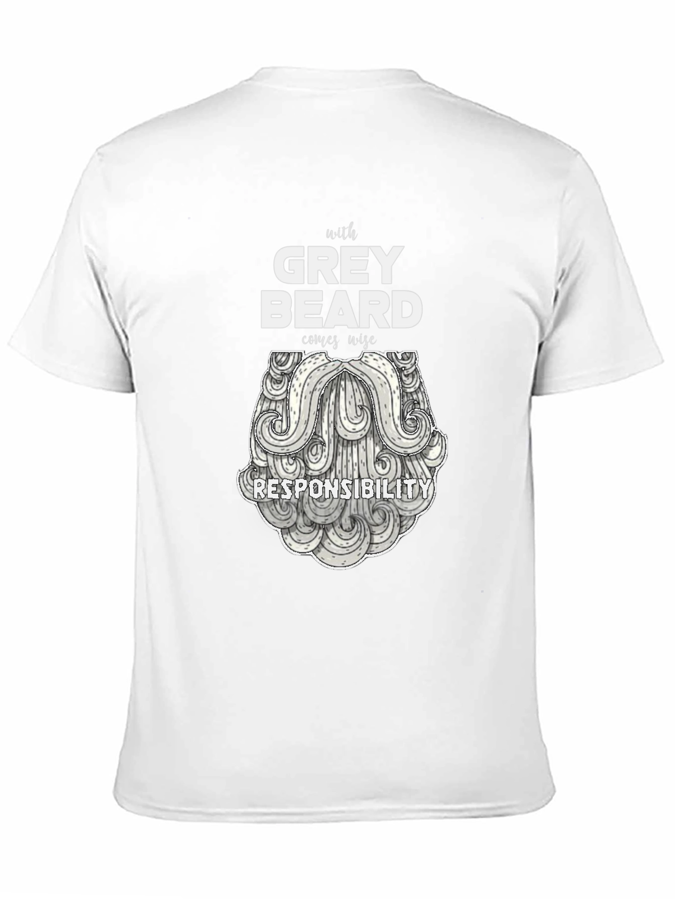 Grey Beard Wisdom T-Shirt - Black