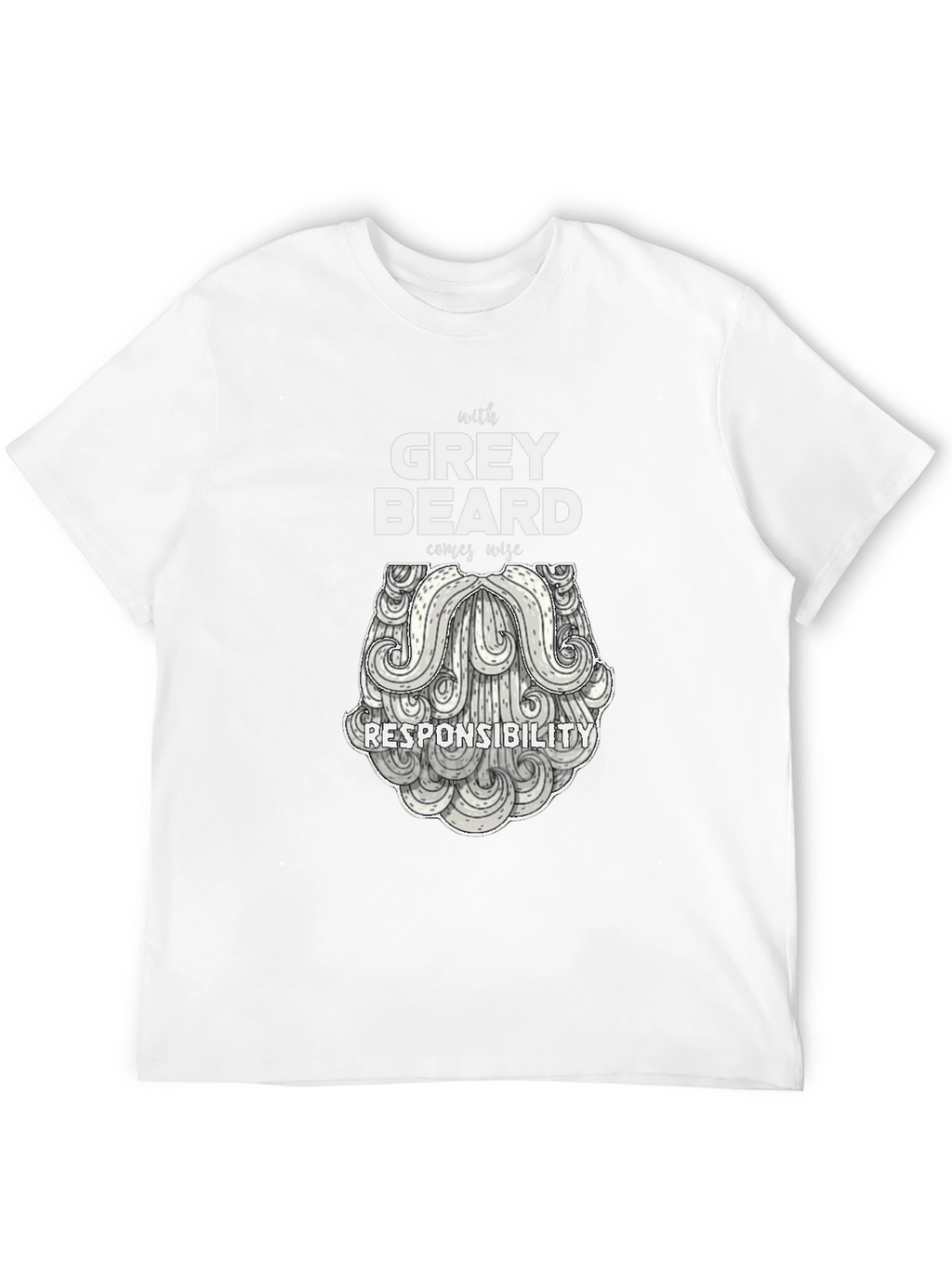 Grey Beard Wisdom T-Shirt - Black