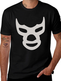 Lucha Libre Mask T-Shirt - Black Cotton Tee