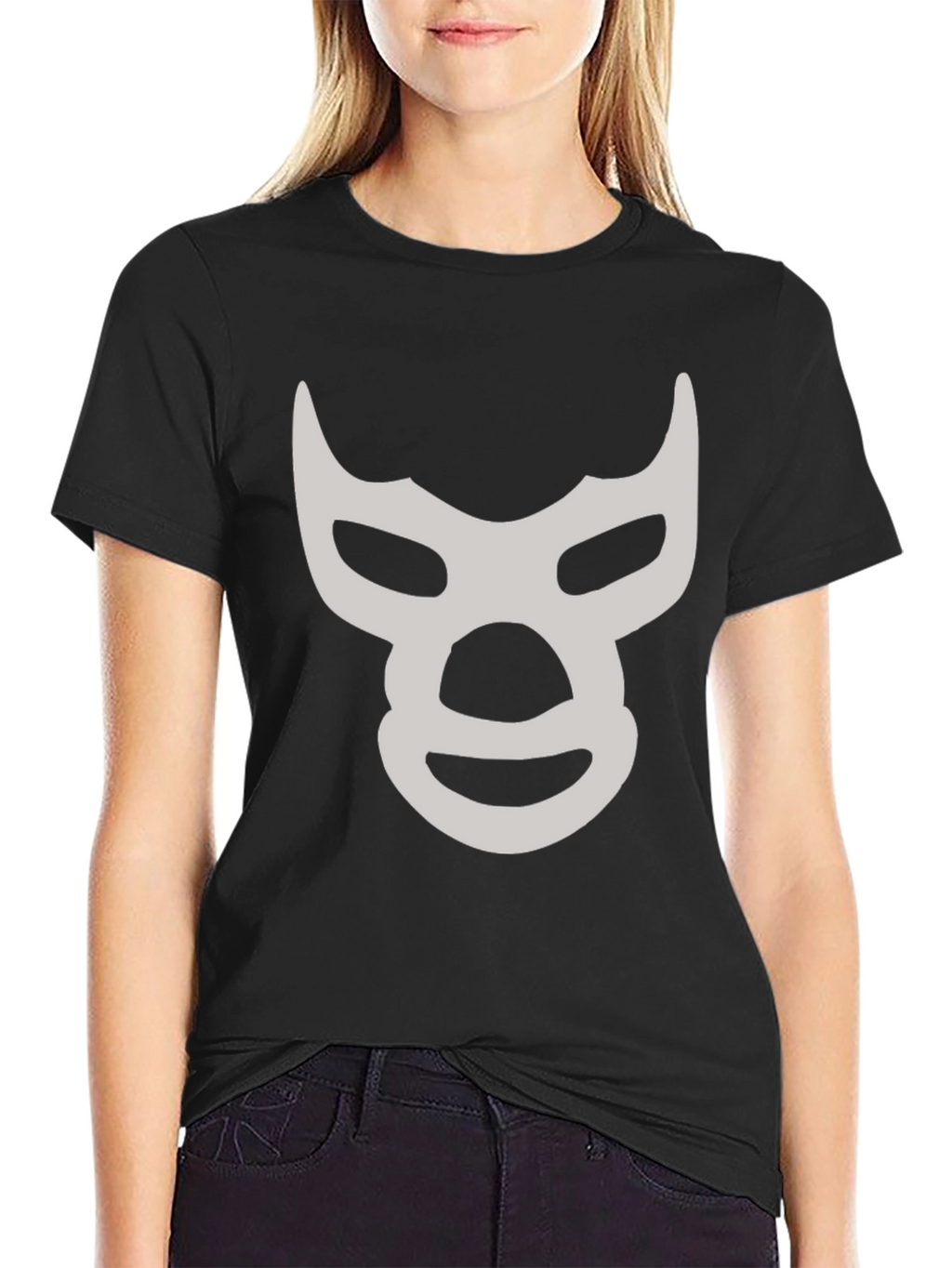Lucha Libre Mask T-Shirt - Black Cotton Tee