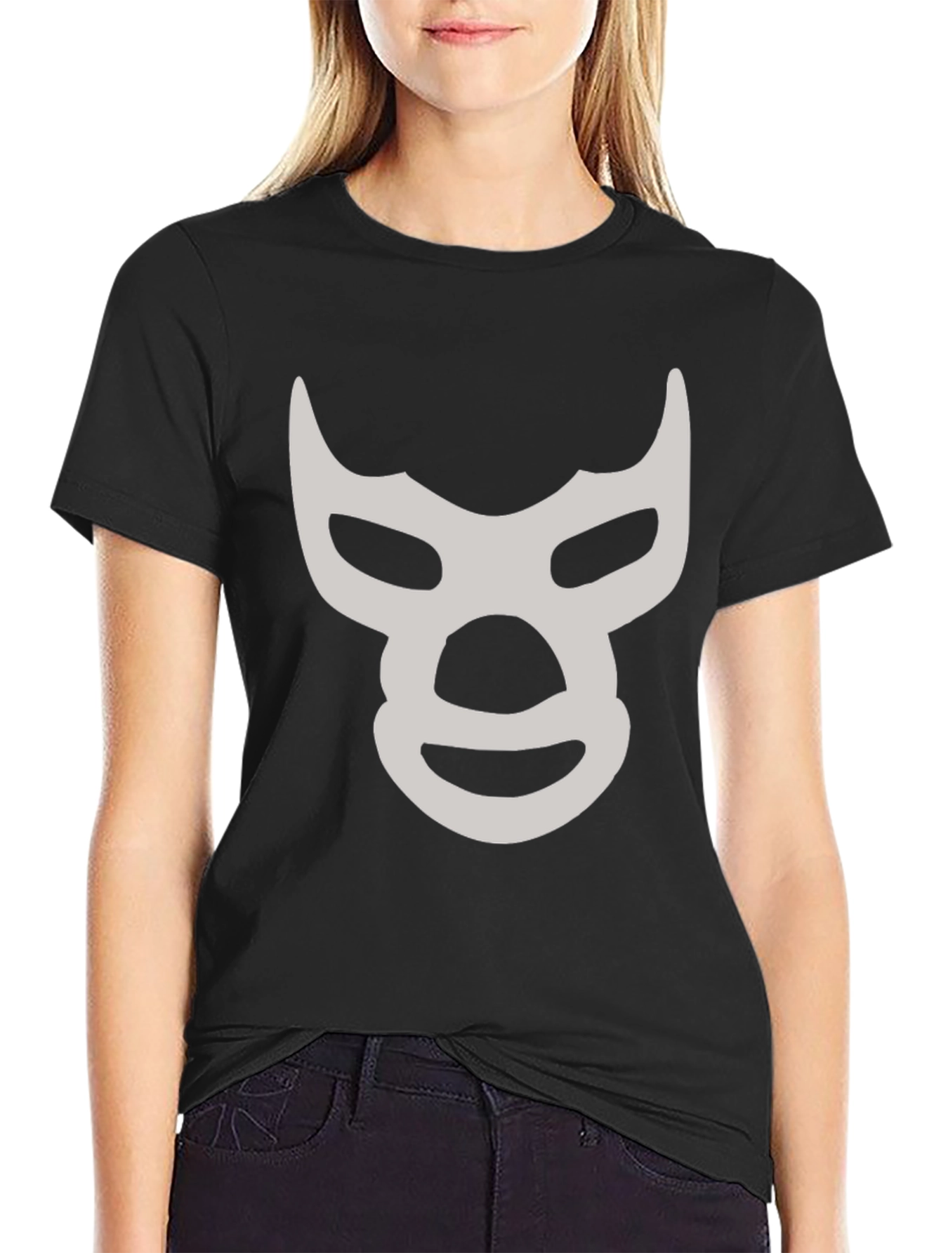 Lucha Libre Mask T-Shirt - Black Cotton Tee