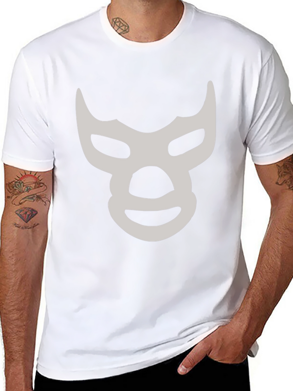 Lucha Libre Mask T-Shirt - Black Cotton Tee