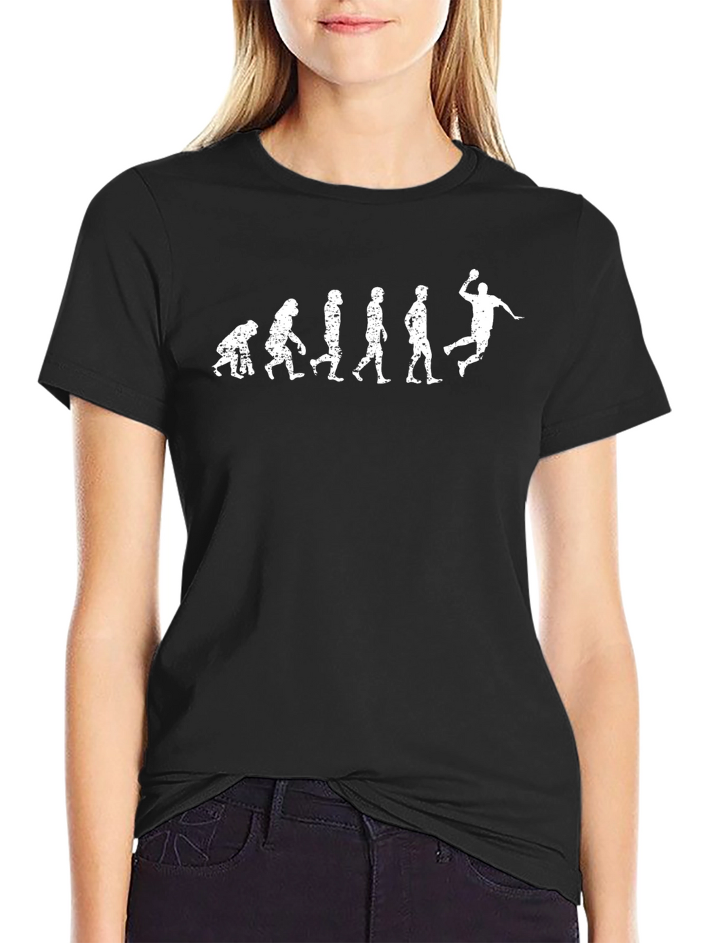 Evolution Handball Graphic T-Shirt - Black Cotton Tee