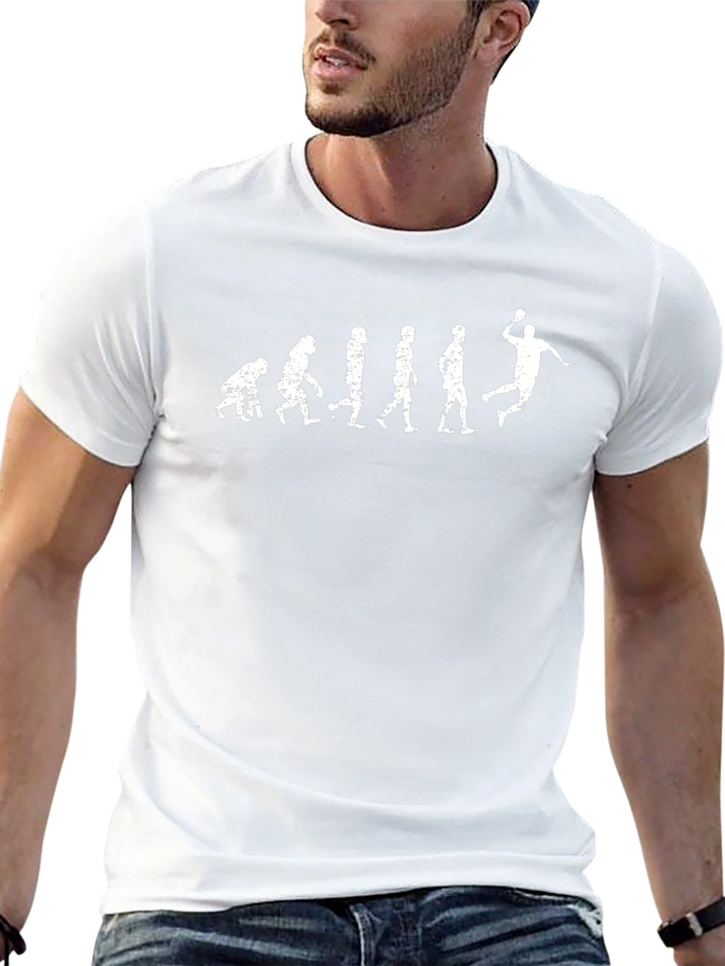 Evolution Handball Graphic T-Shirt - Black Cotton Tee