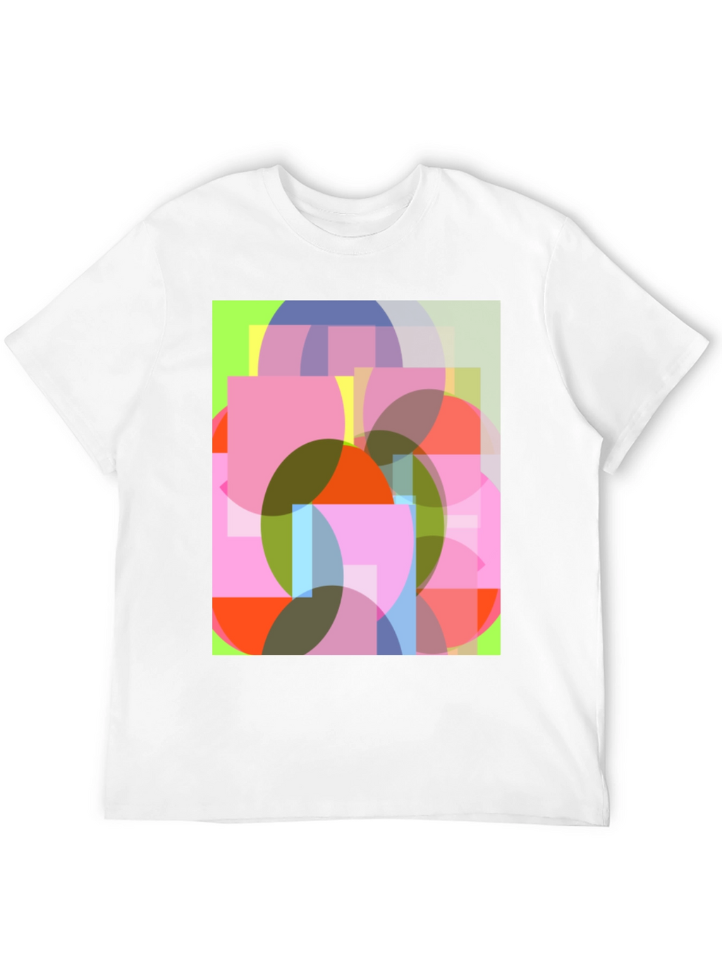 Abstract Geometric Design Black T-Shirt