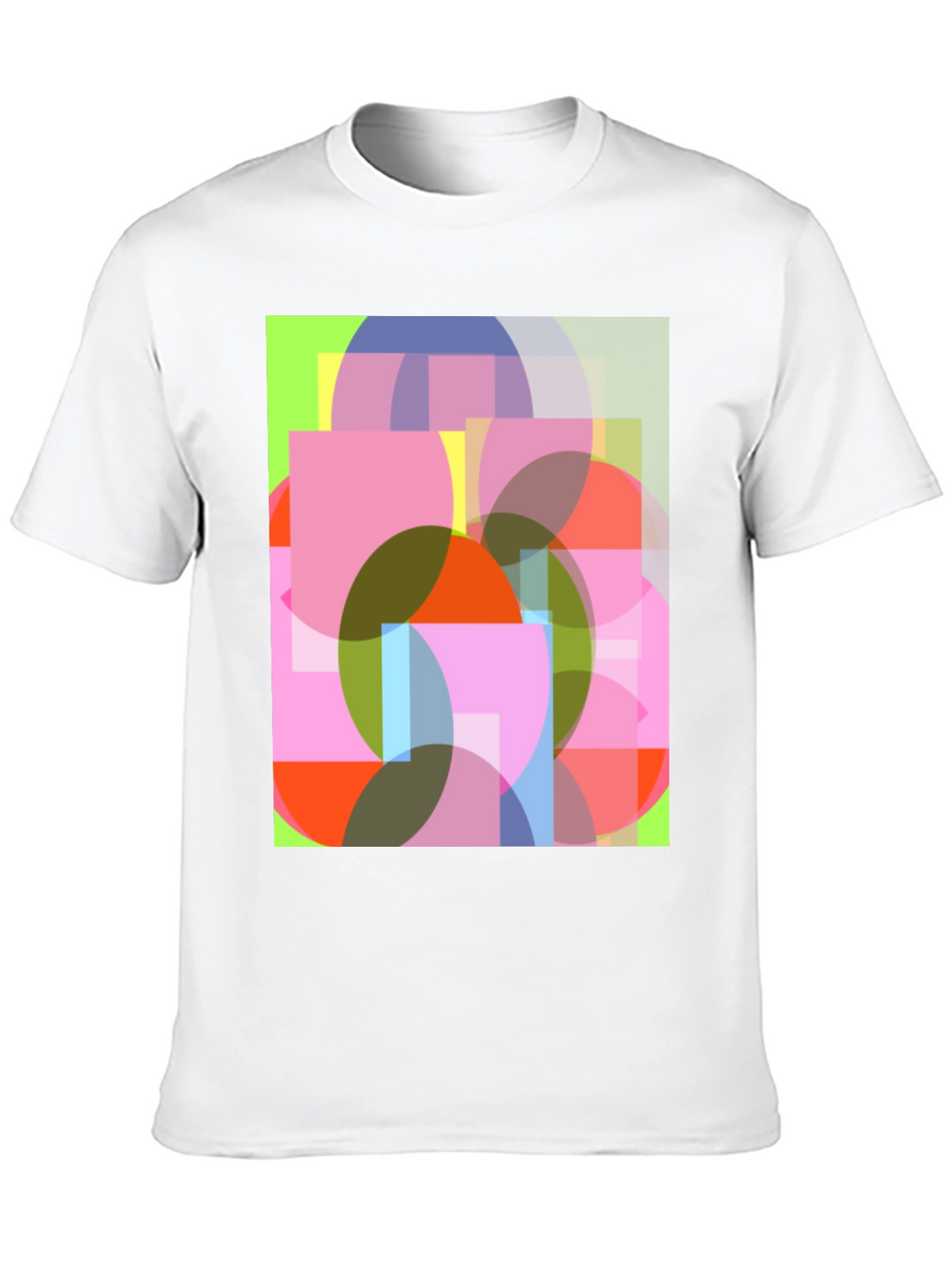 Abstract Geometric Design Black T-Shirt