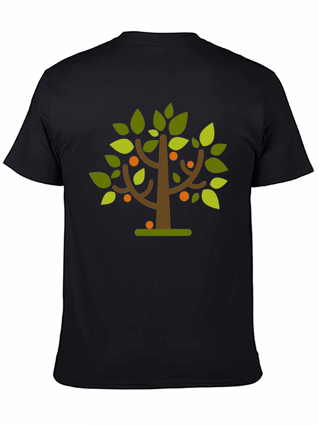 Whimsical Orchard Tee - Black Graphic T-Shirt