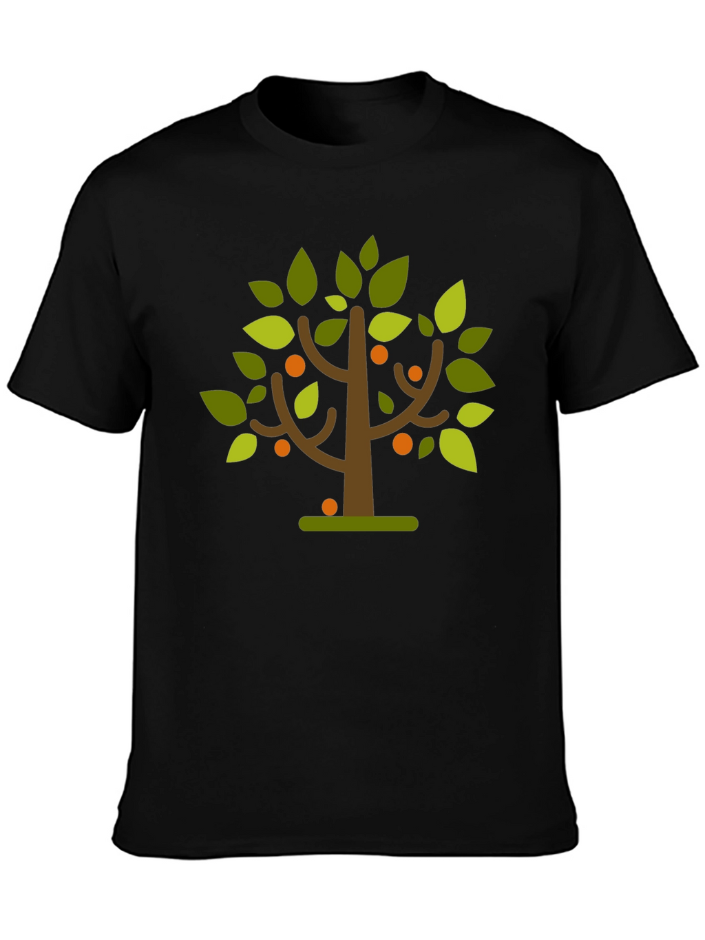 Whimsical Orchard Tee - Black Graphic T-Shirt
