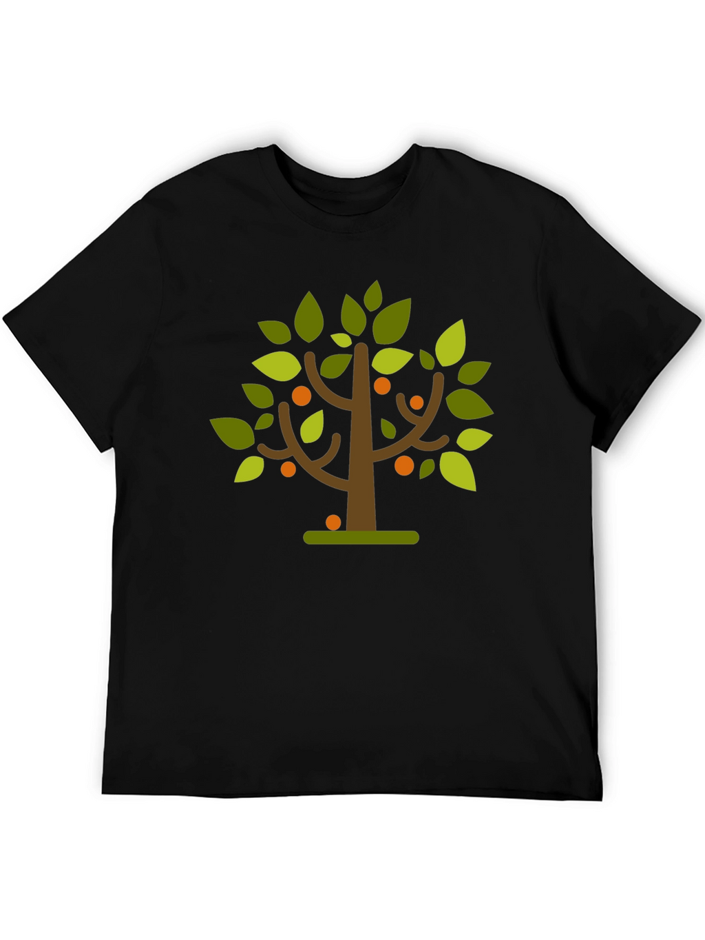 Whimsical Orchard Tee - Black Graphic T-Shirt