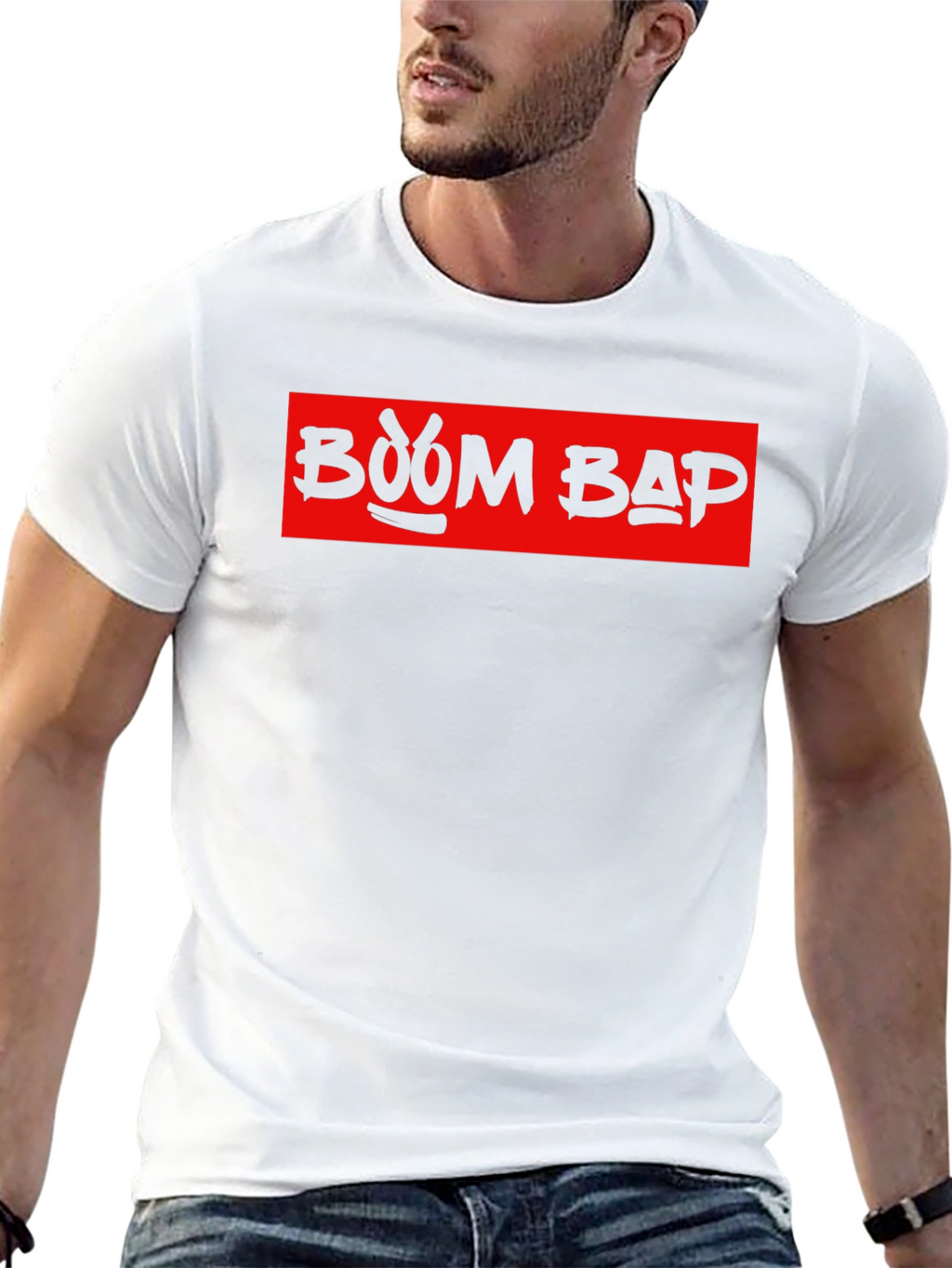Boom Bap Graphic T-Shirt - Red and Black