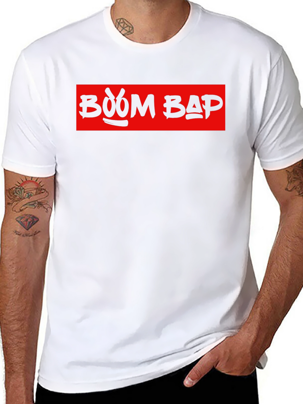 Boom Bap Graphic T-Shirt - Red and Black