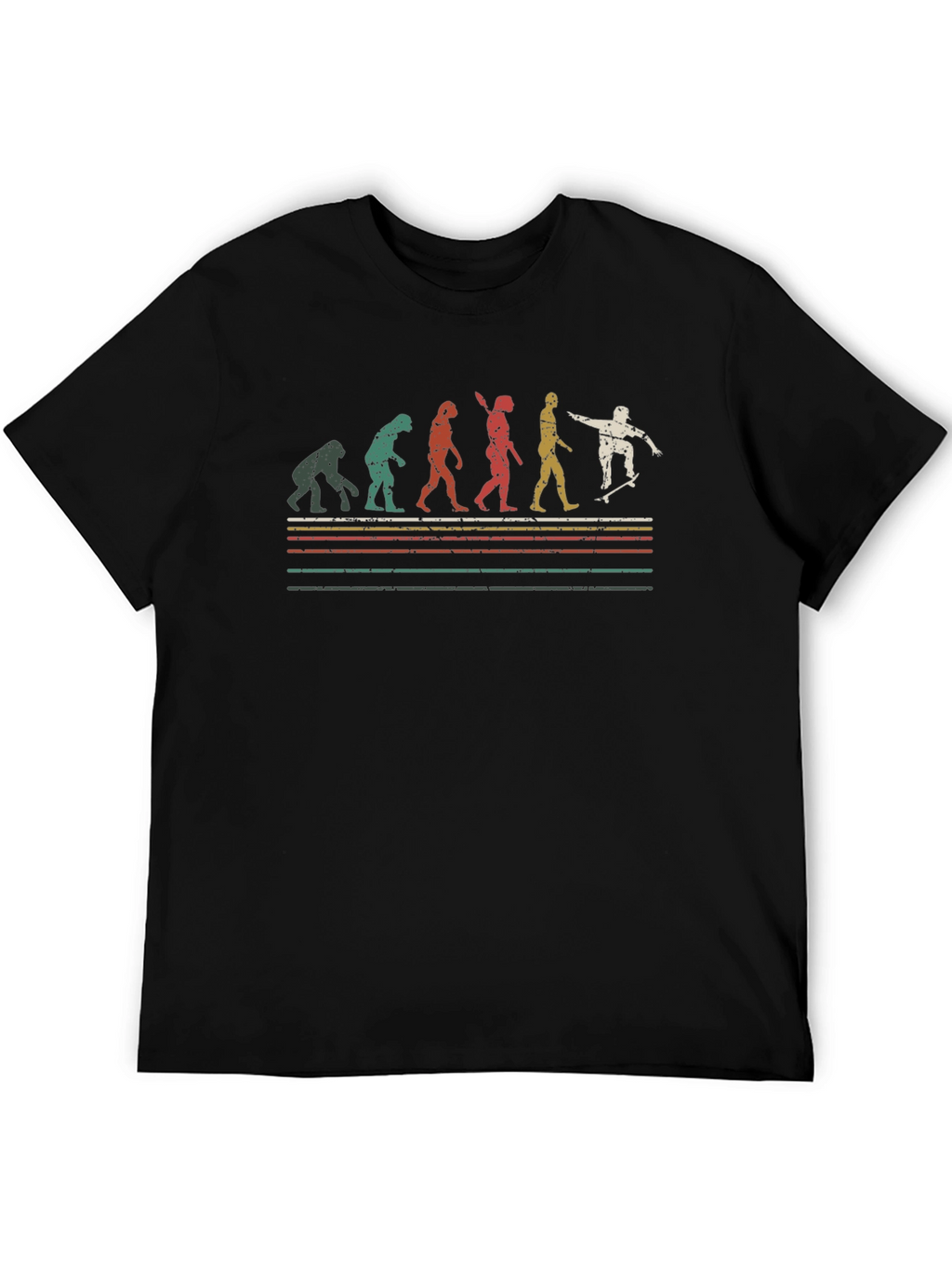 Evolution of Skateboarding T-Shirt - Black