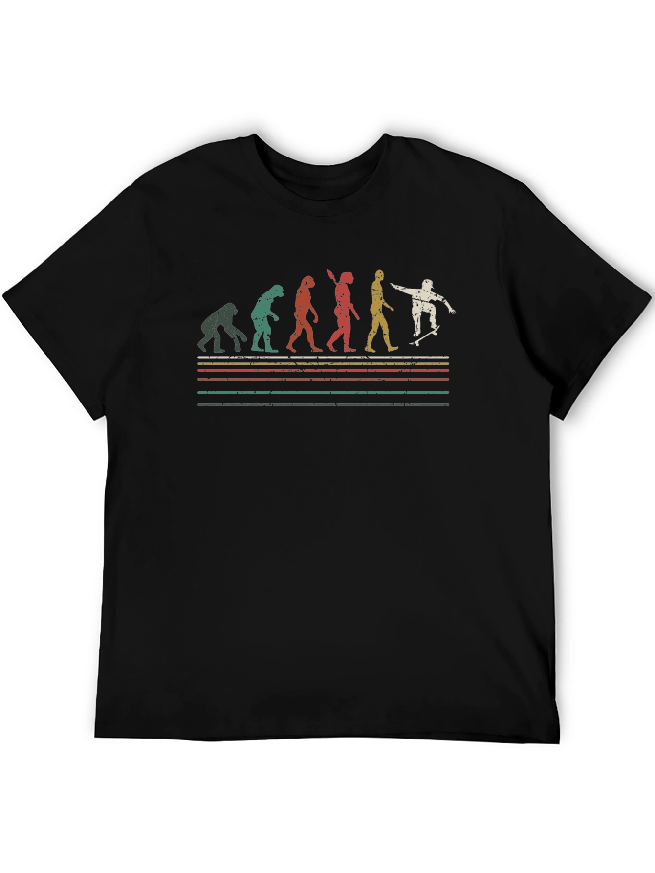 Evolution of Skateboarding T-Shirt - Black