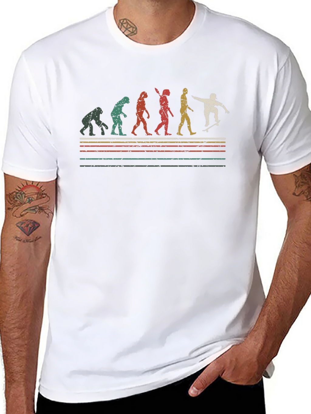 Evolution of Skateboarding T-Shirt - Black