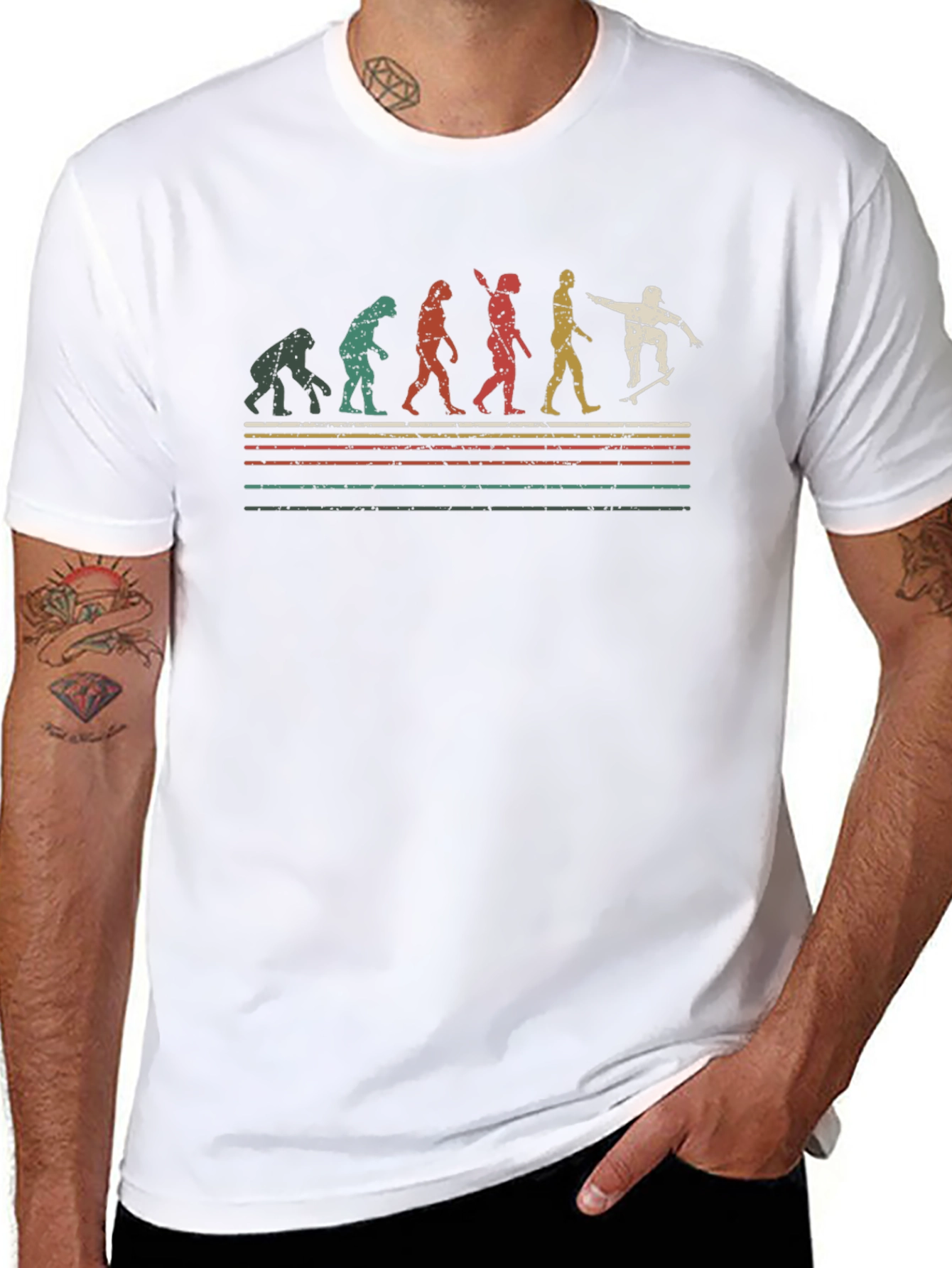 Evolution of Skateboarding T-Shirt - Black