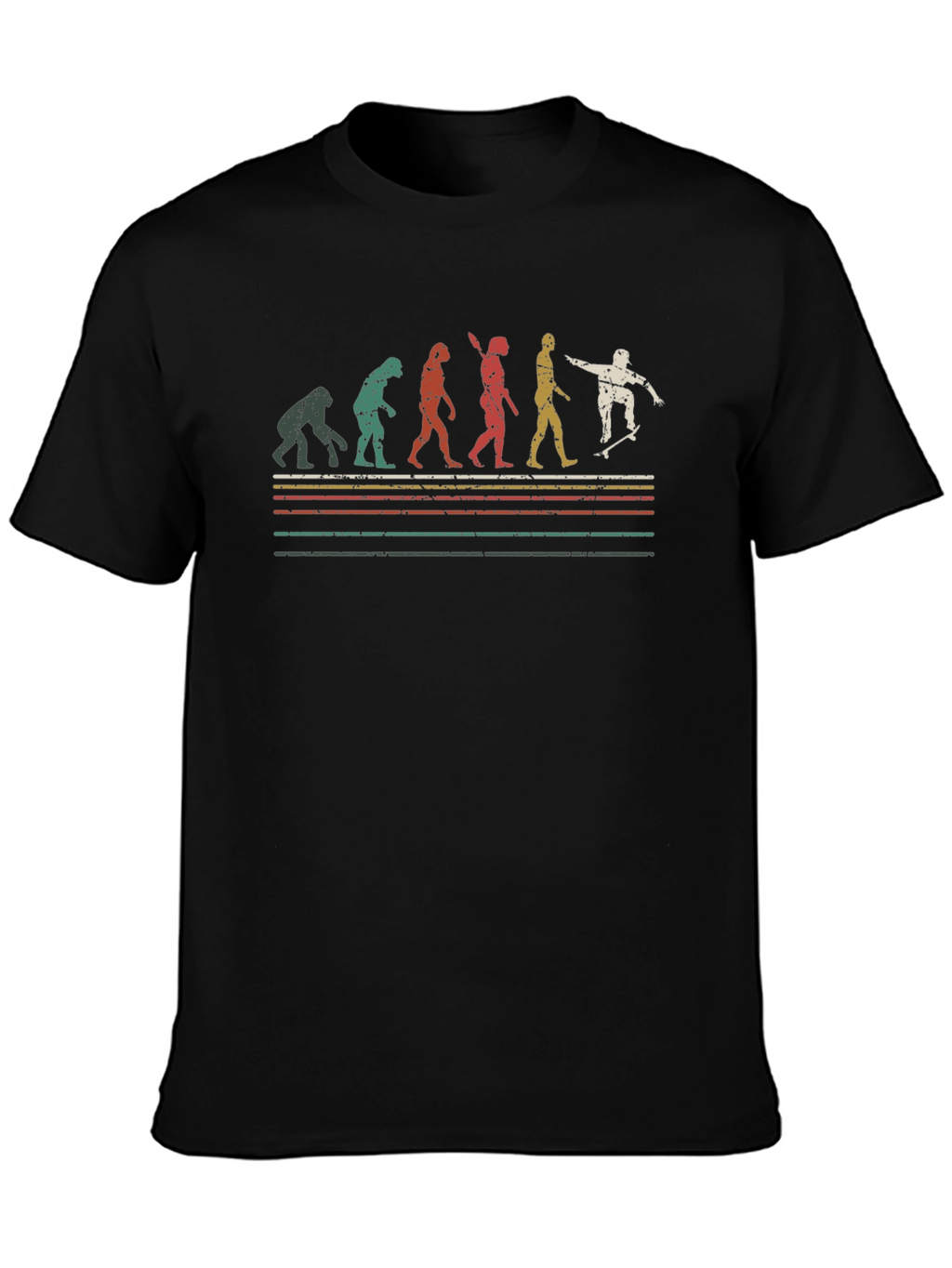 Evolution of Skateboarding T-Shirt - Black