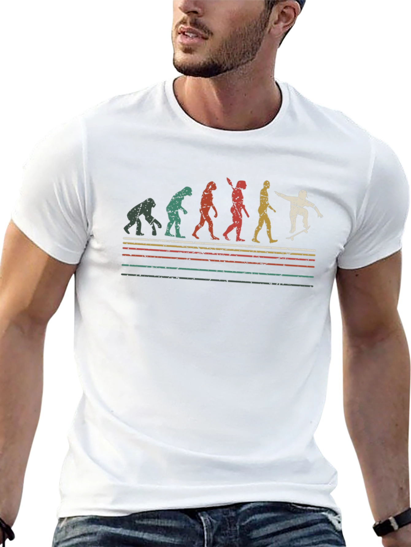 Evolution of Skateboarding T-Shirt - Black