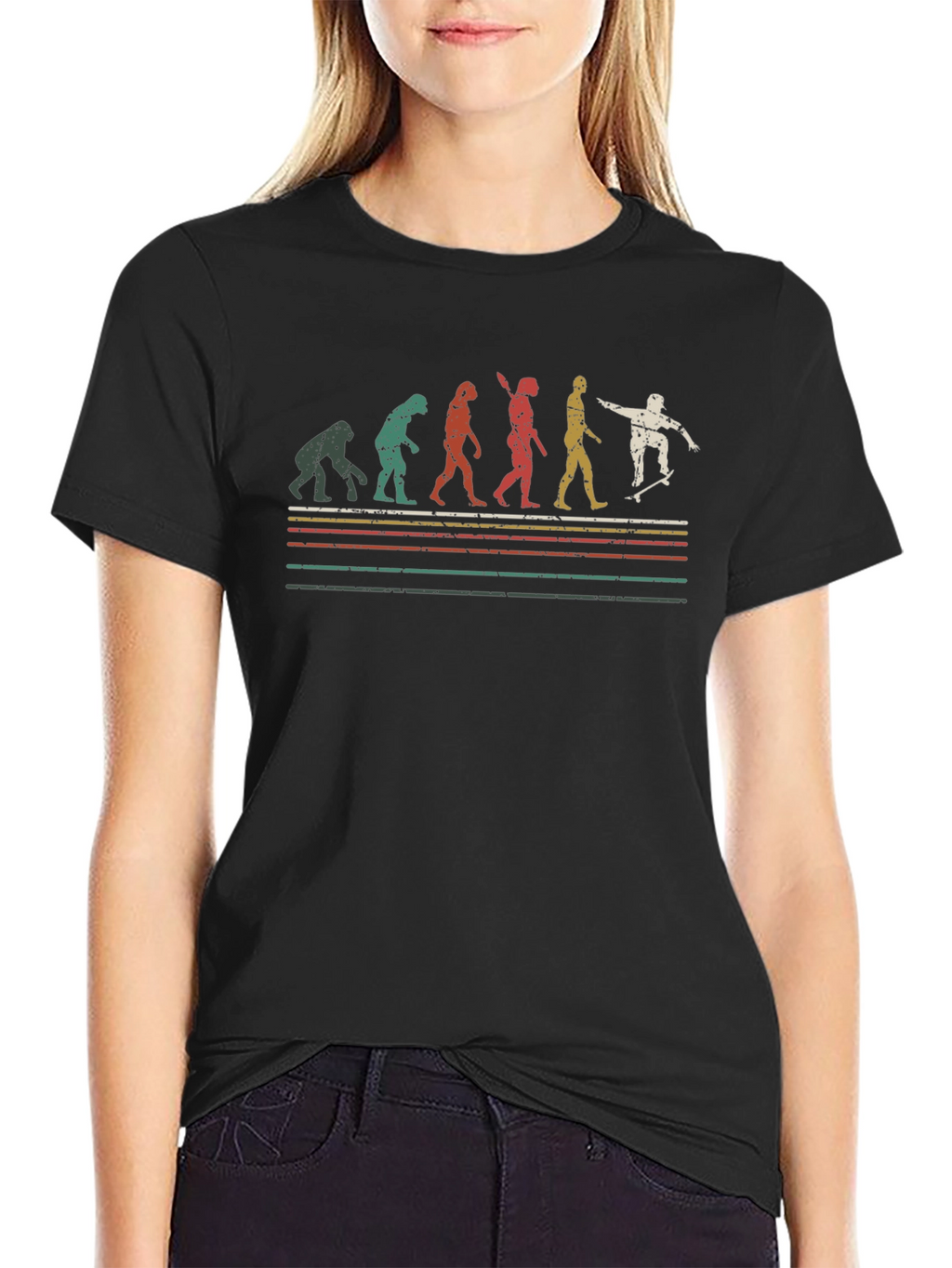 Evolution of Skateboarding T-Shirt - Black