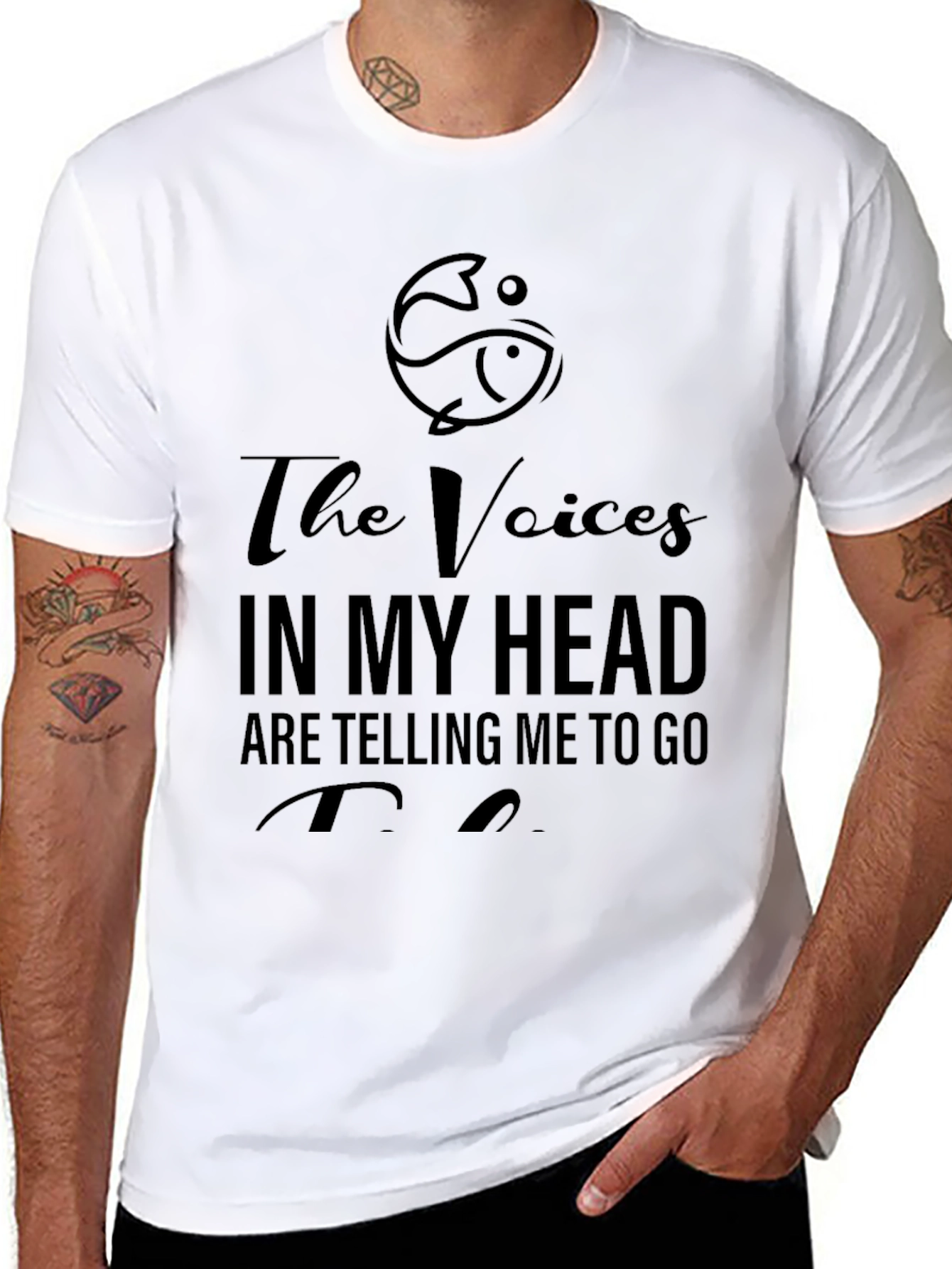 Funny Fishing T-Shirt: The Voices
