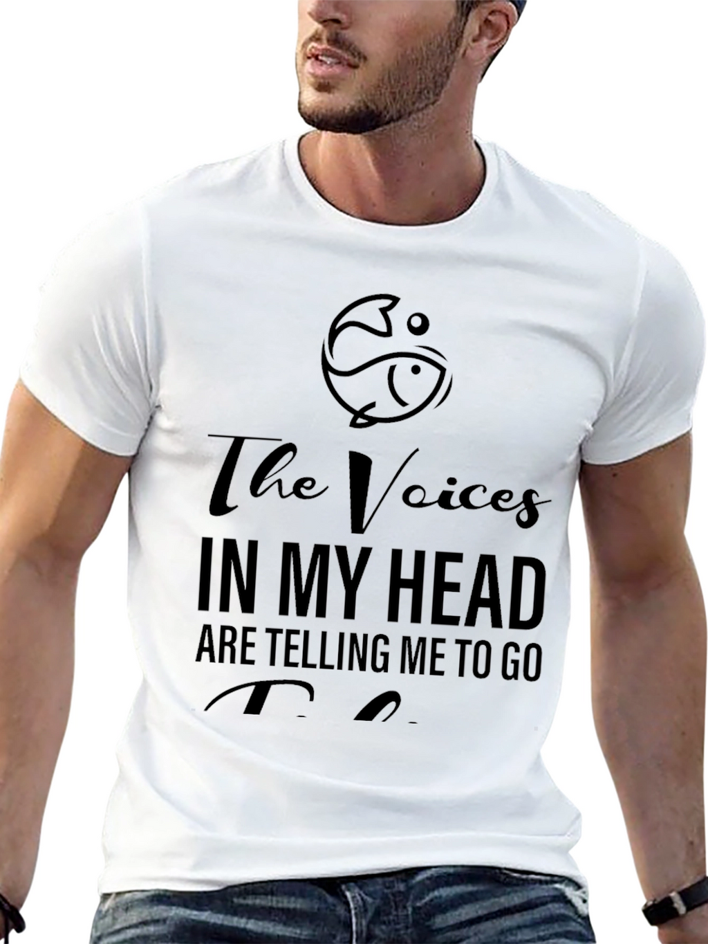 Funny Fishing T-Shirt: The Voices