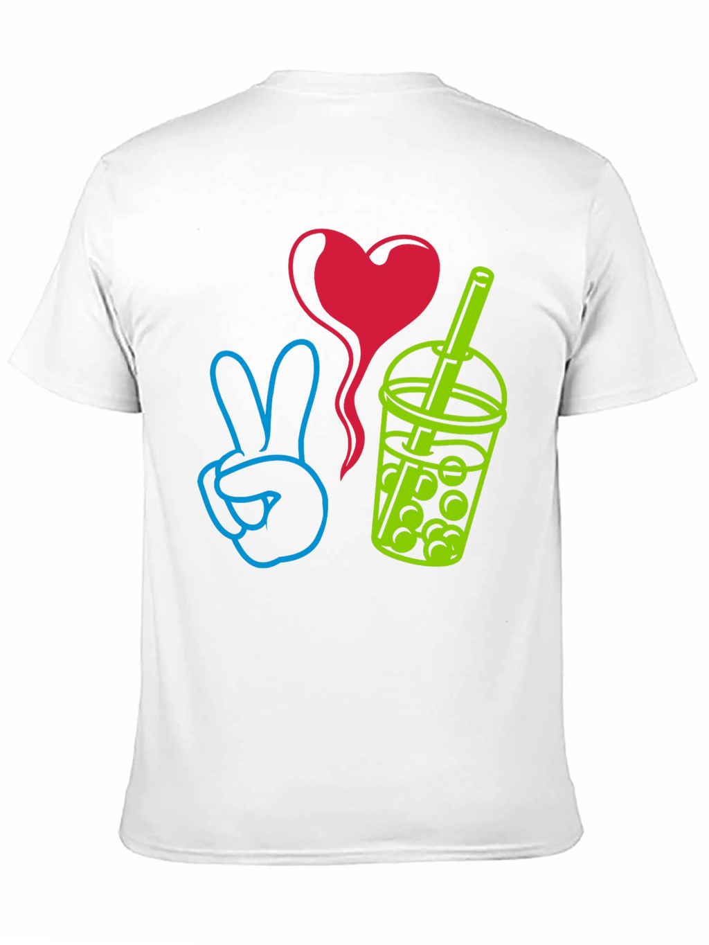 Peace Love Boba T-Shirt - Trendy Graphic Tee