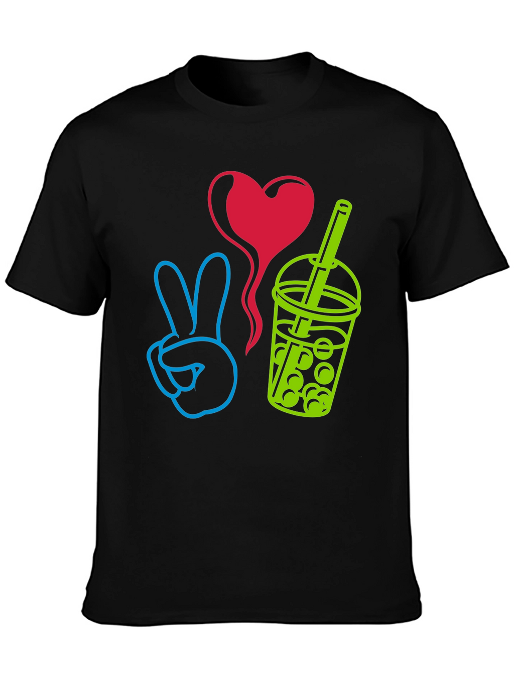 Peace Love Boba T-Shirt - Trendy Graphic Tee