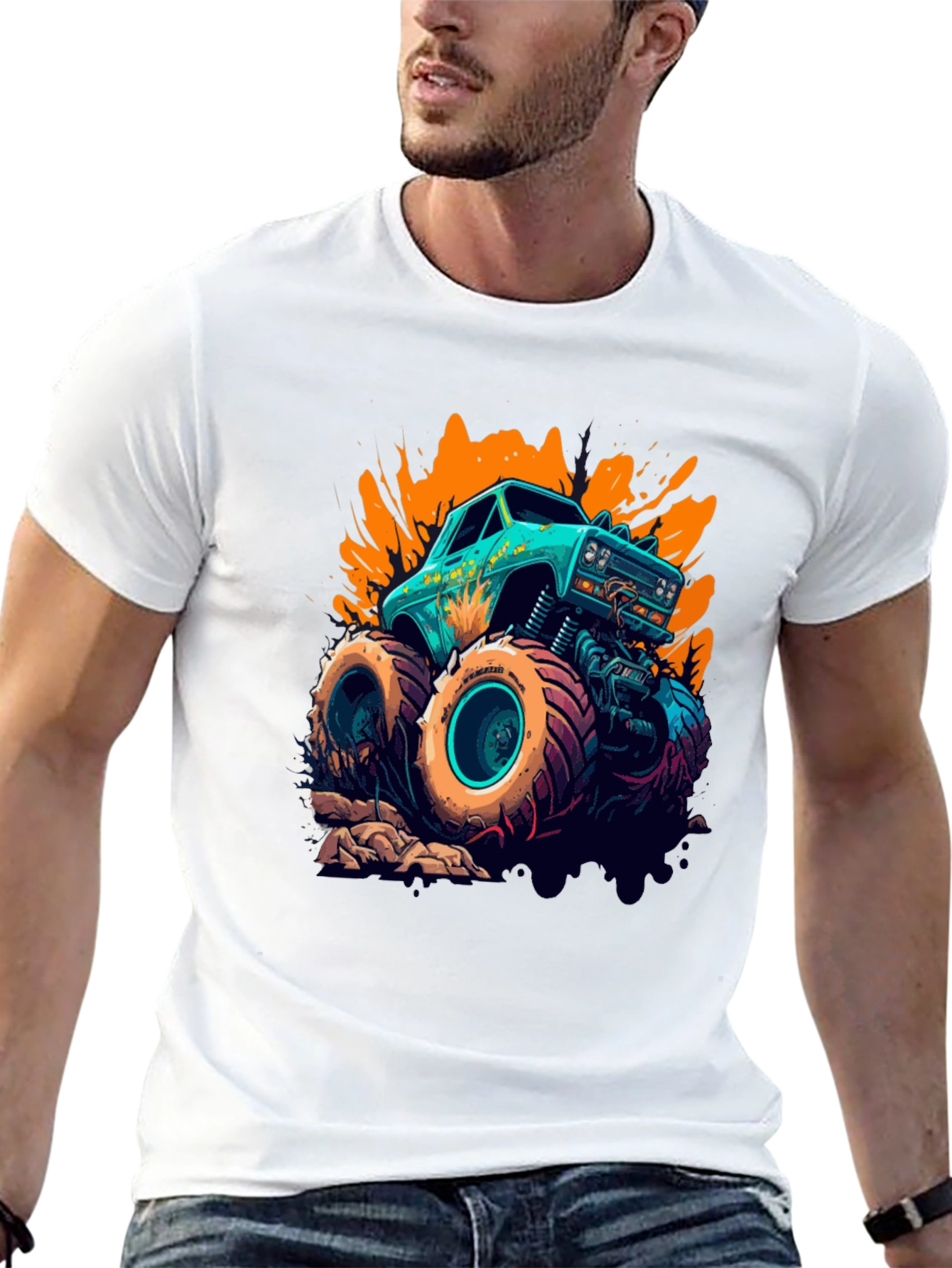 Monster Truck Graphic Tee - Bold Design!