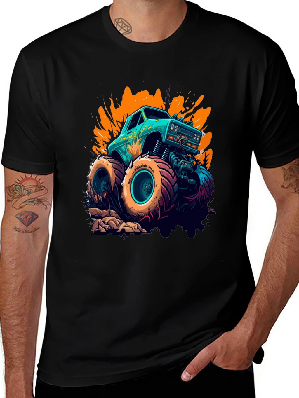 Monster Truck Graphic Tee - Bold Design!