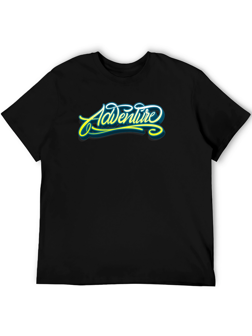 Adventure Graphic Print Black T-Shirt