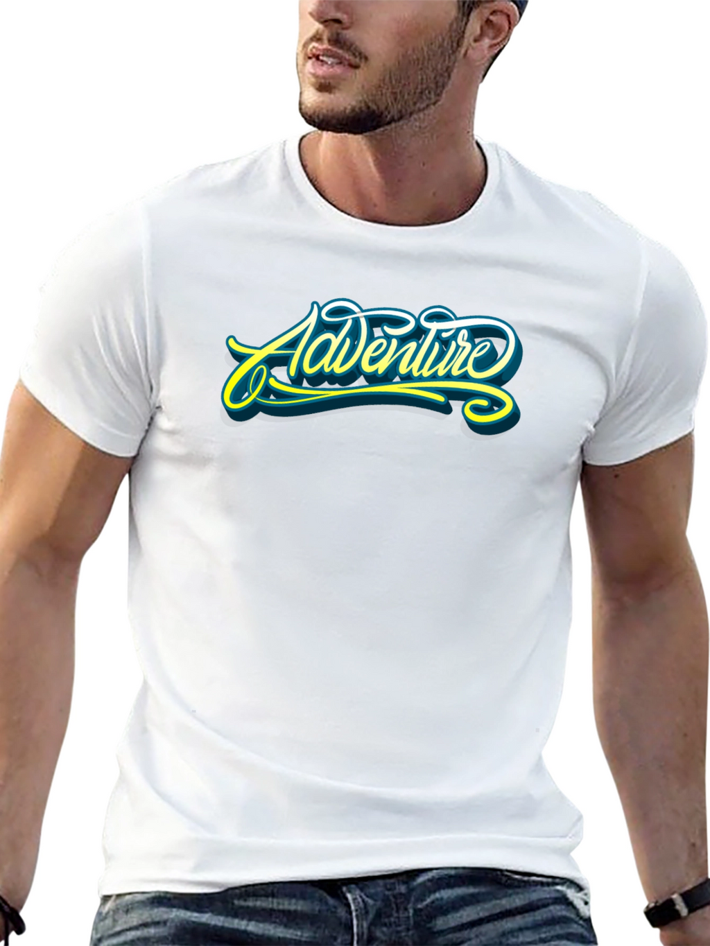 Adventure Graphic Print Black T-Shirt