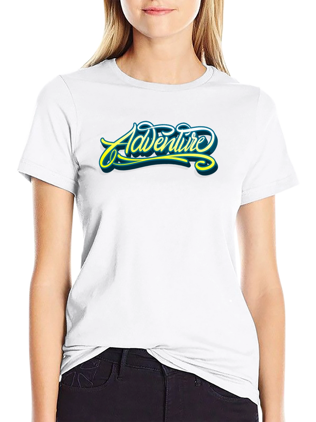 Adventure Graphic Print Black T-Shirt