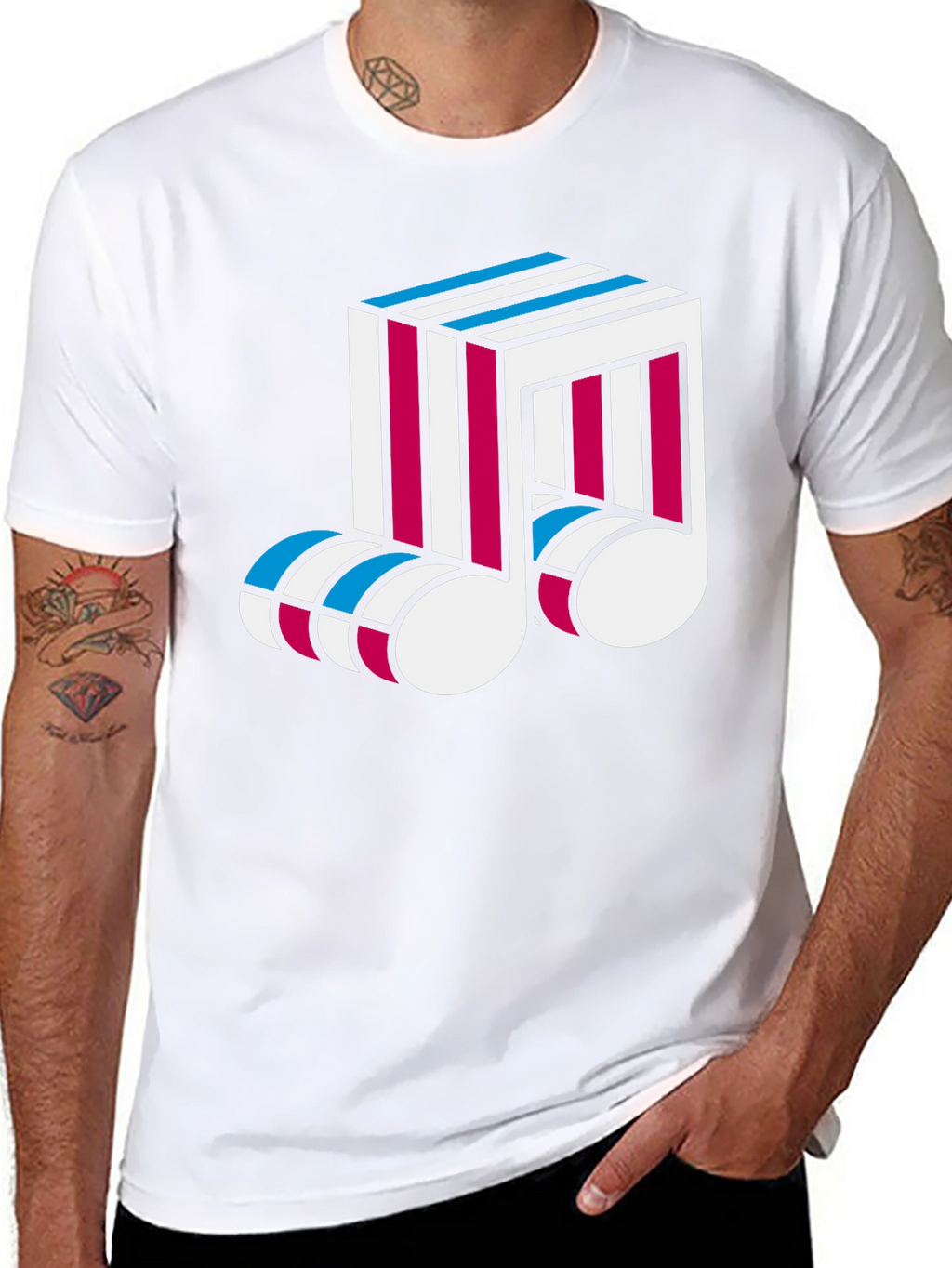 Abstract Music Note Graphic Tee