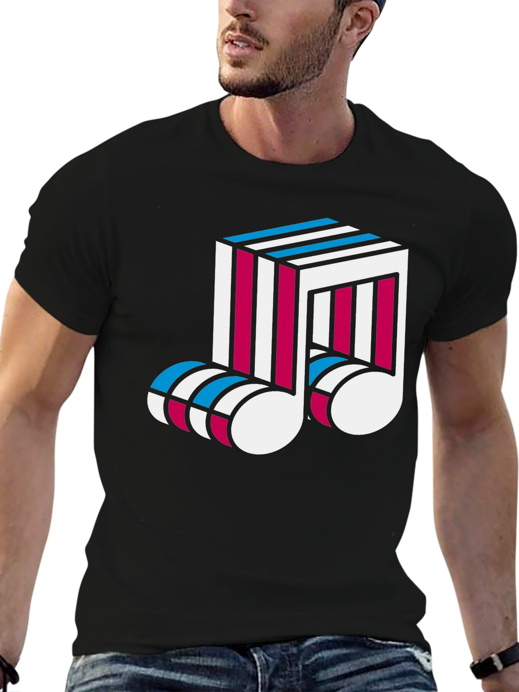 Abstract Music Note Graphic Tee