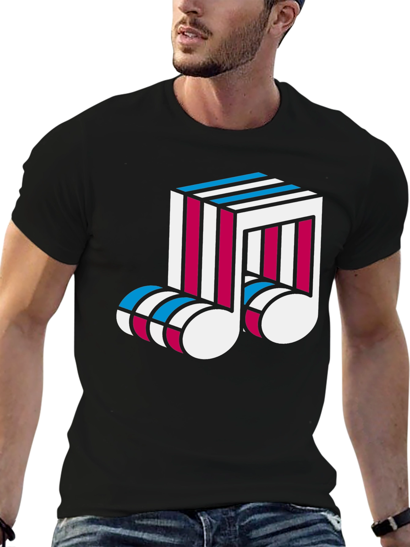 Abstract Music Note Graphic Tee