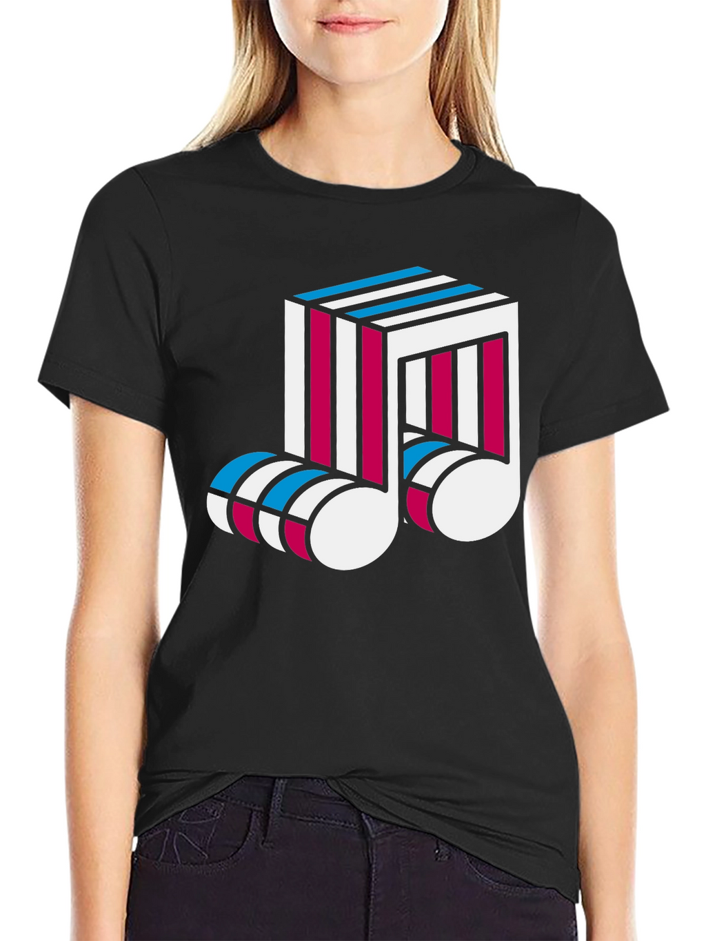 Abstract Music Note Graphic Tee