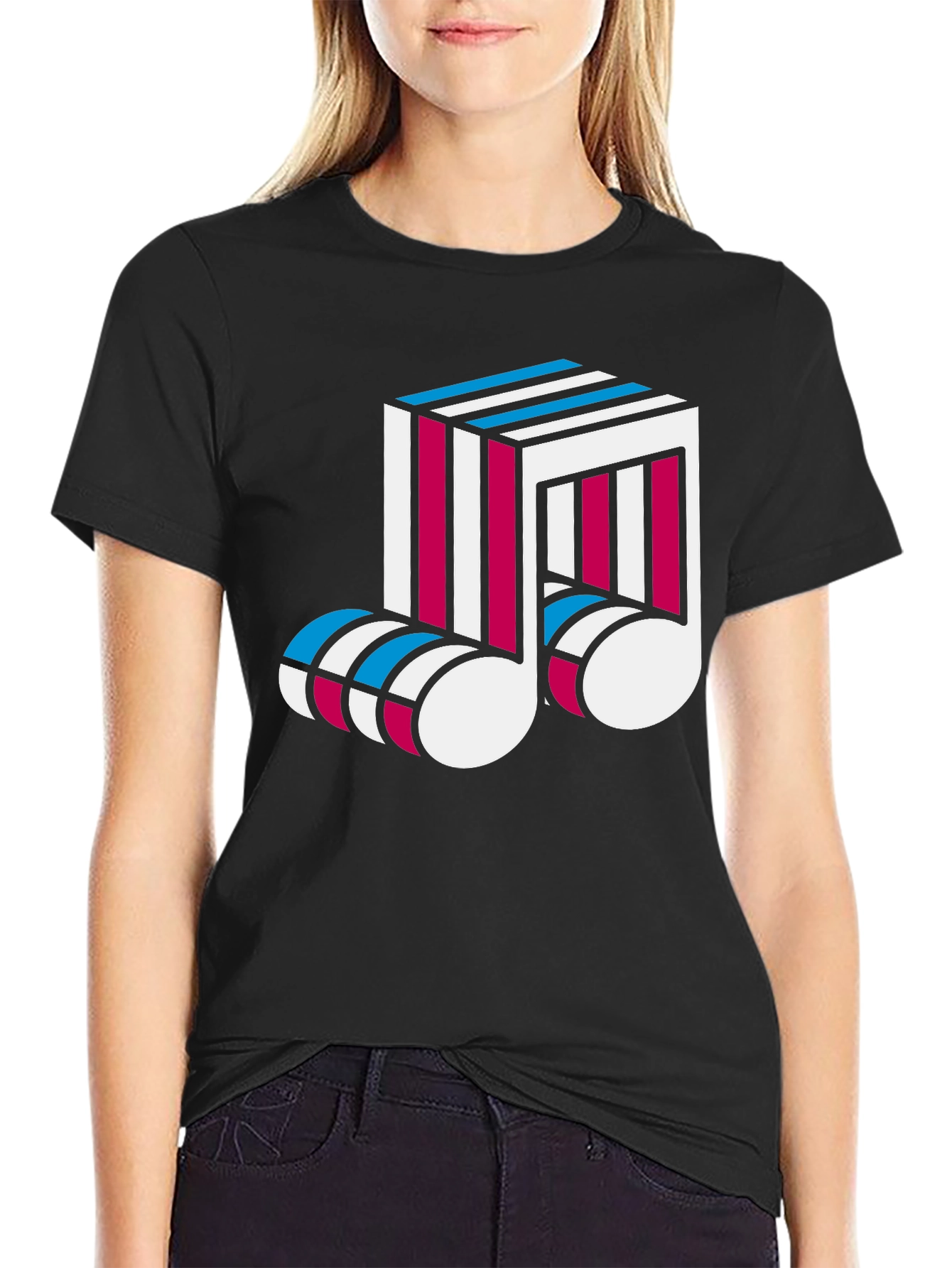 Abstract Music Note Graphic Tee