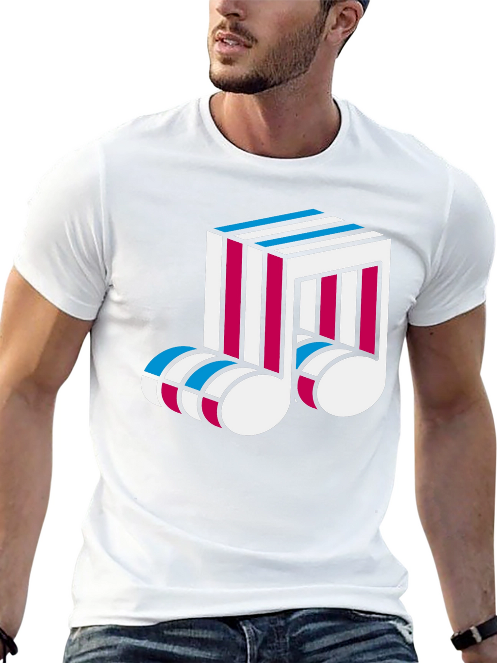Abstract Music Note Graphic Tee