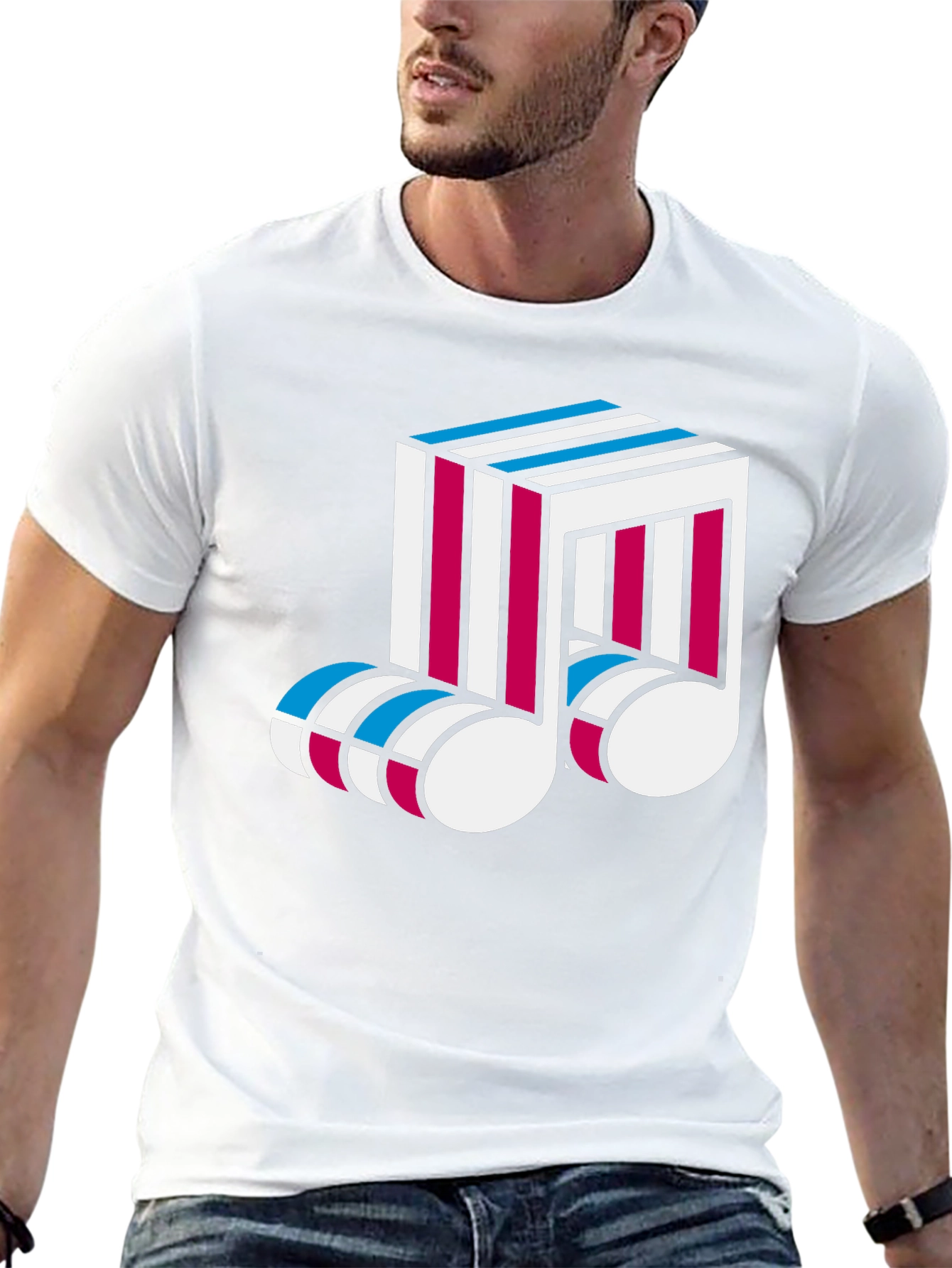 Abstract Music Note Graphic Tee