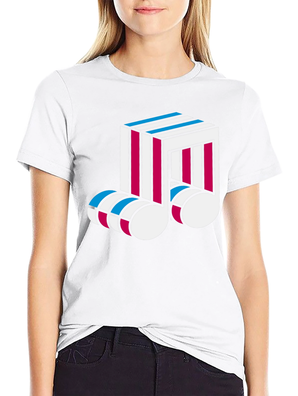 Abstract Music Note Graphic Tee