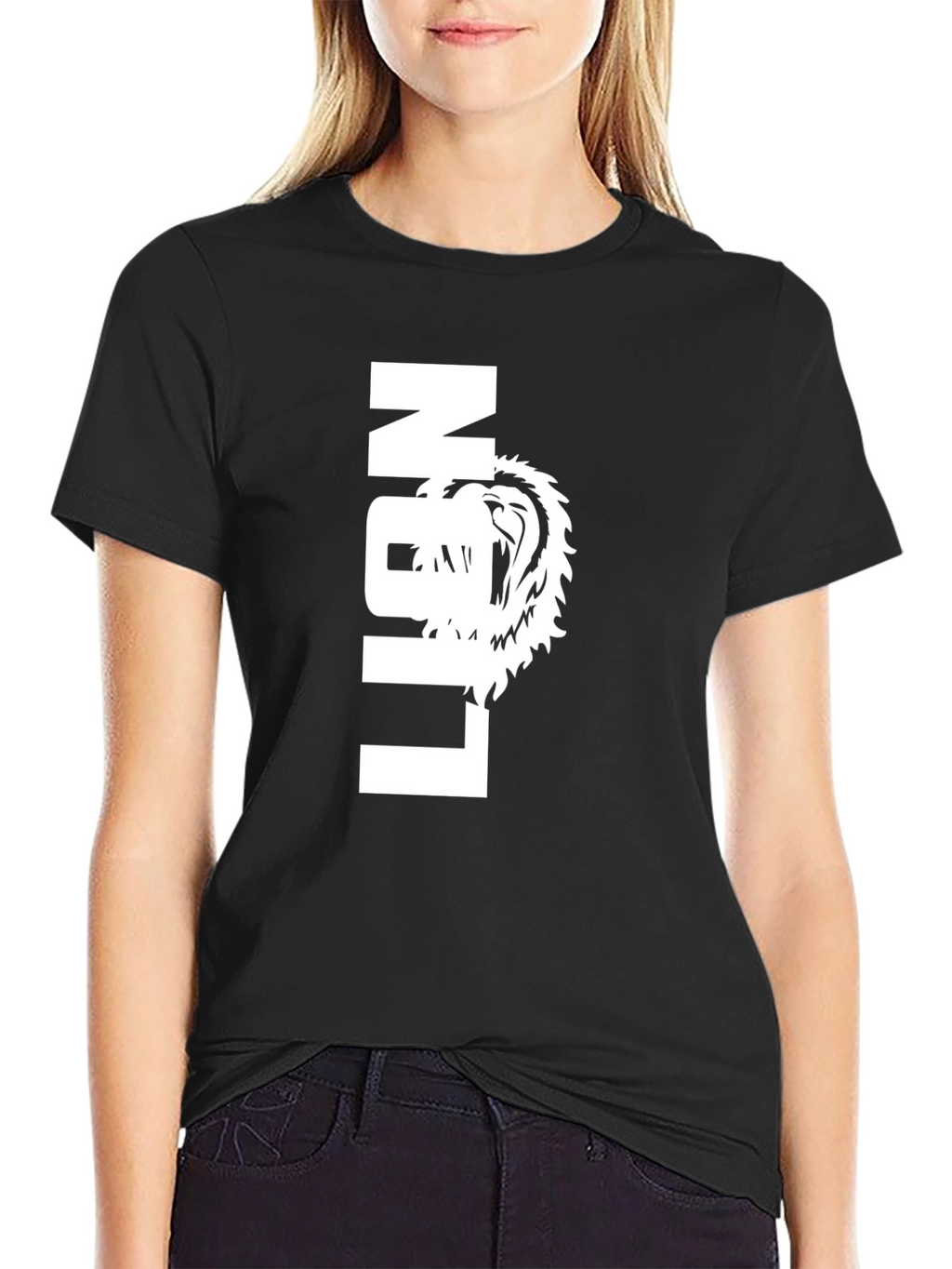 Lion Graphic Tee - Bold Black T-Shirt