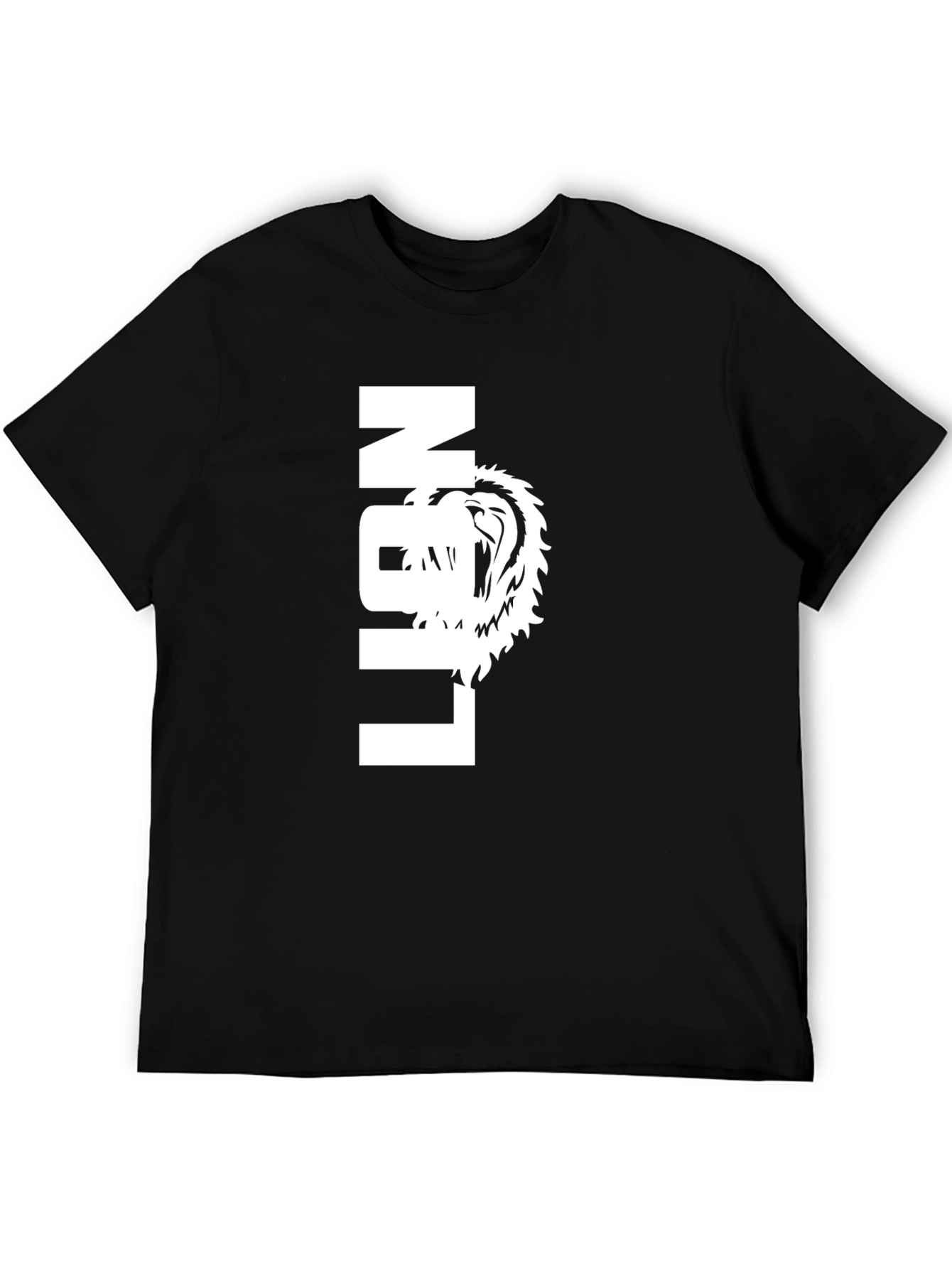Lion Graphic Tee - Bold Black T-Shirt